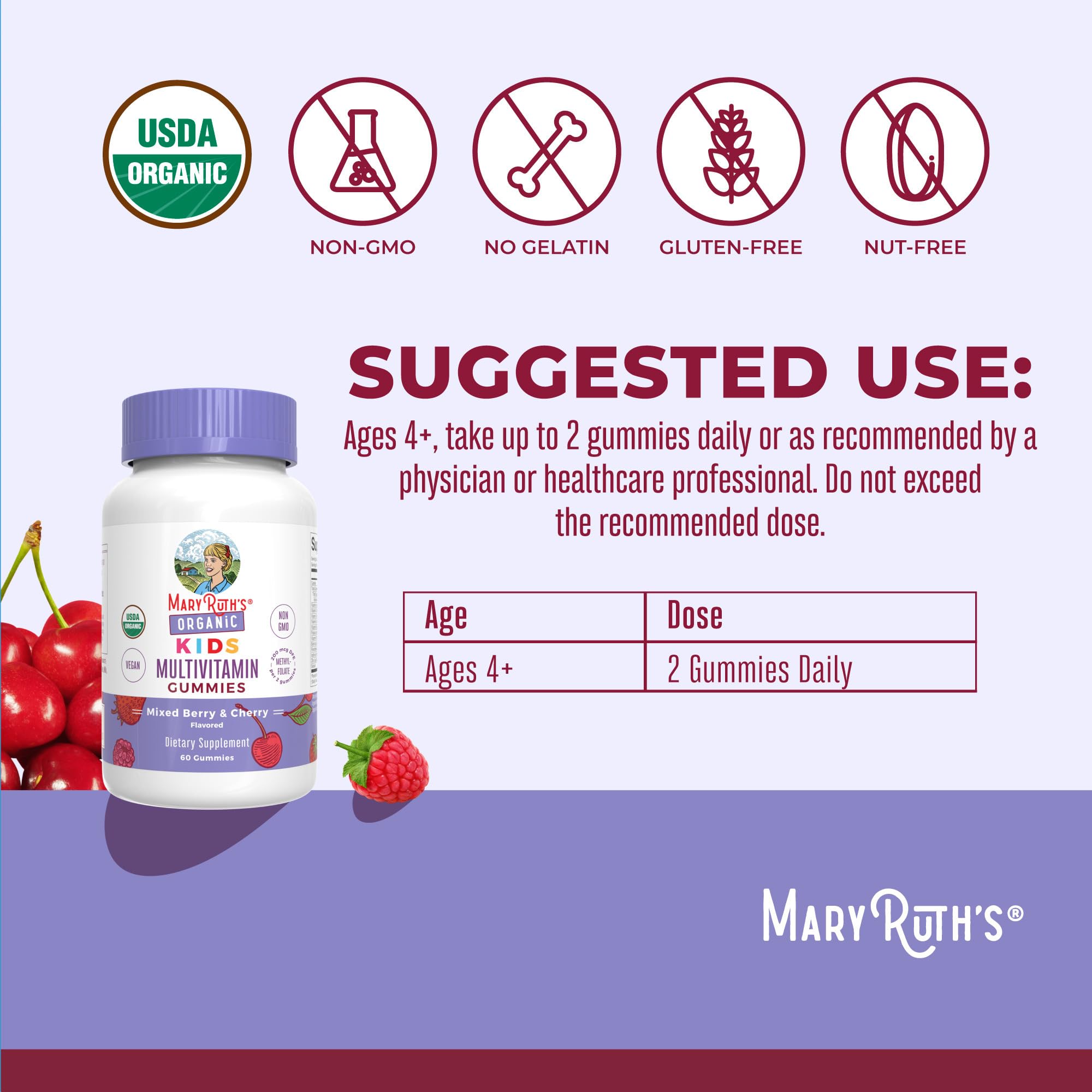 MARYRUTH'S gomitas en mano para comparar tamaño y facilidad de uso