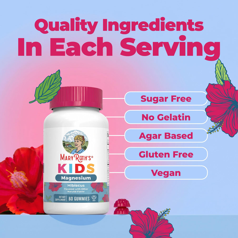 MARYRUTH'S single gummy on table showing 50mg per serving and clear dosing benefit