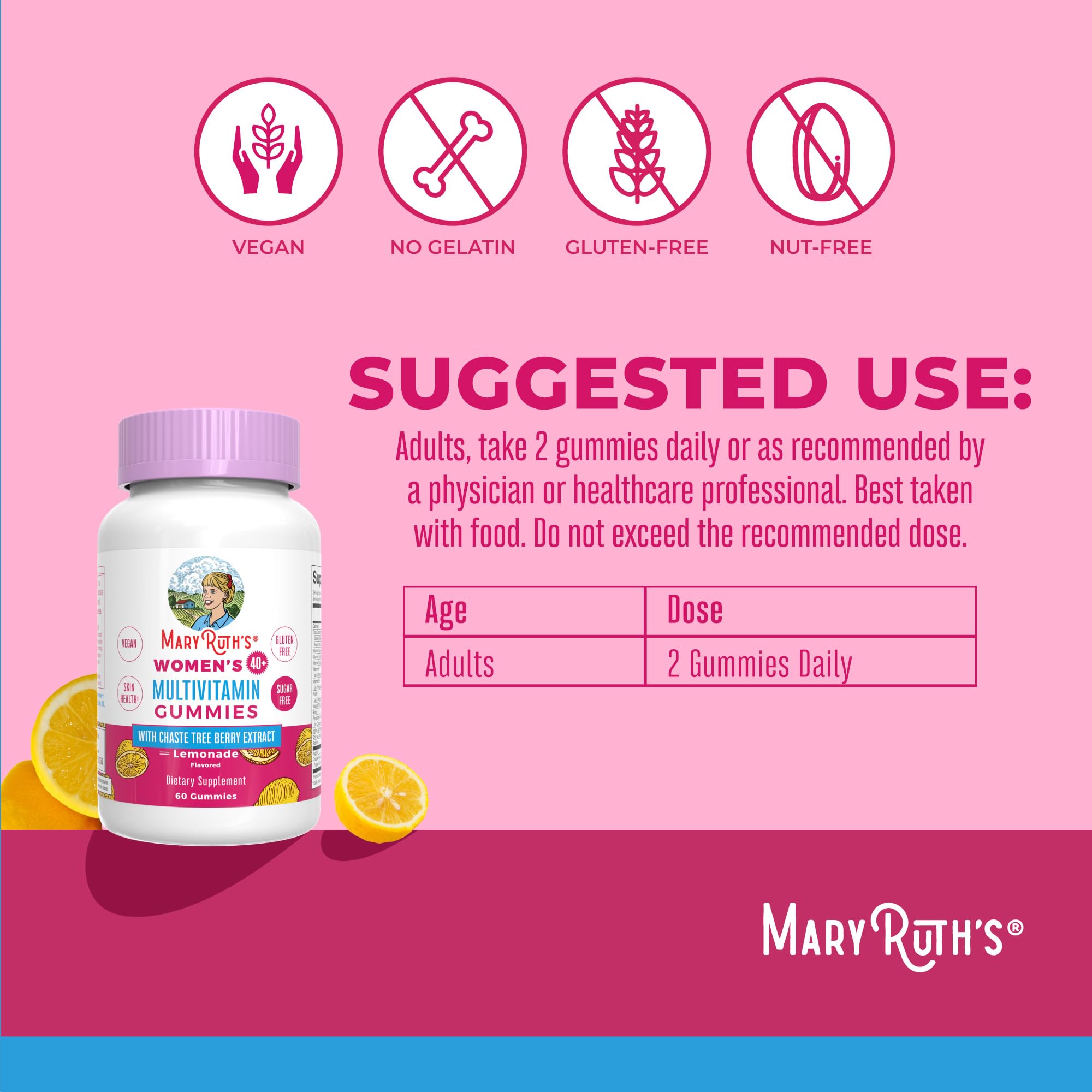 MARYRUTH'S primer plano de ingredientes y extracto de sauzgatillo