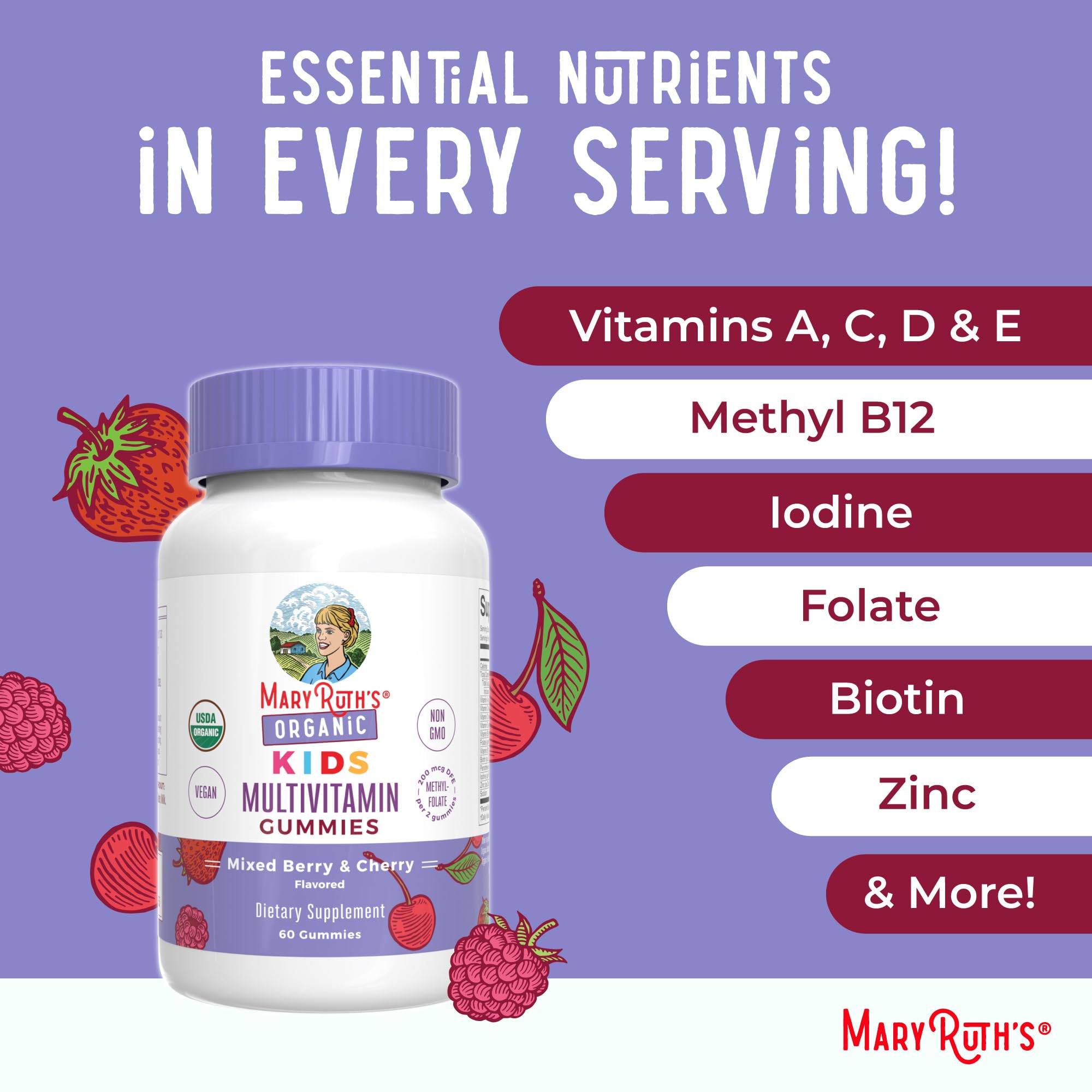MARYRUTH'S ingredientes orgánicos en primer plano calidad visible