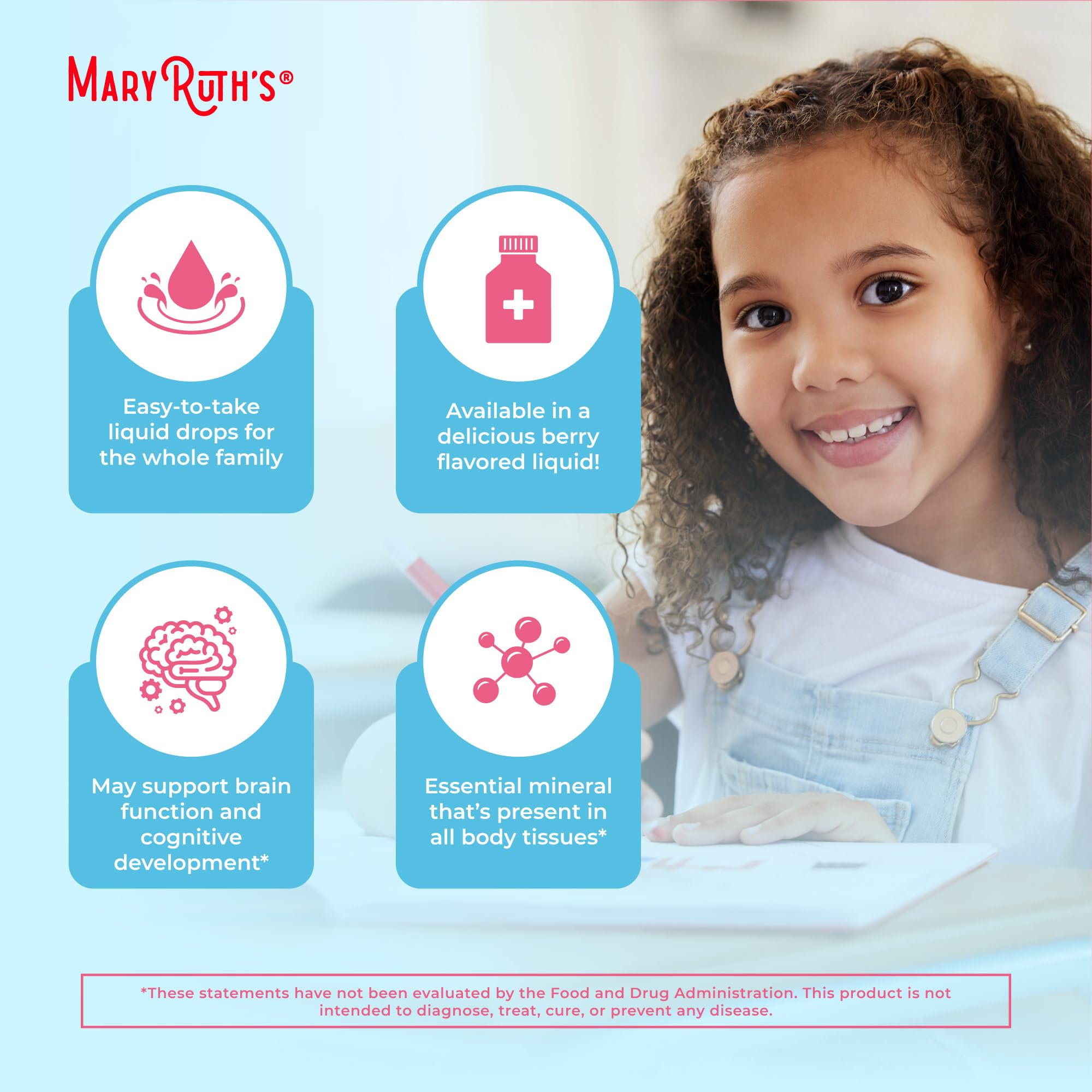 MaryRuth's zinc mezclado en un vaso de jugo para administración sencilla a niños
