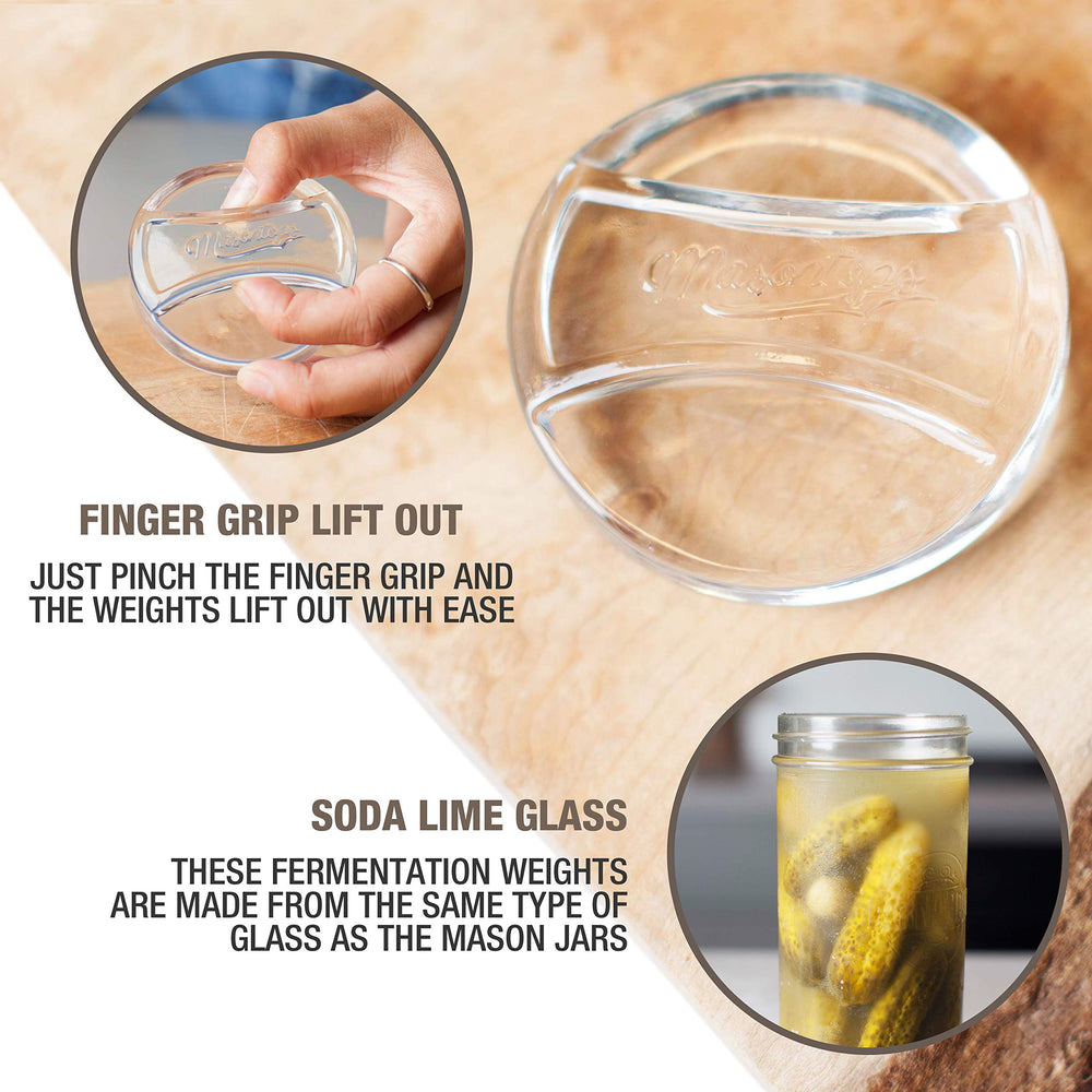 Masontops Pickle Pebble agarre patentado para extracción fácil y sin derrames