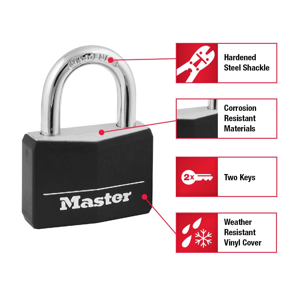 Master Lock detalle del arco endurecido mostrando resistencia al corte