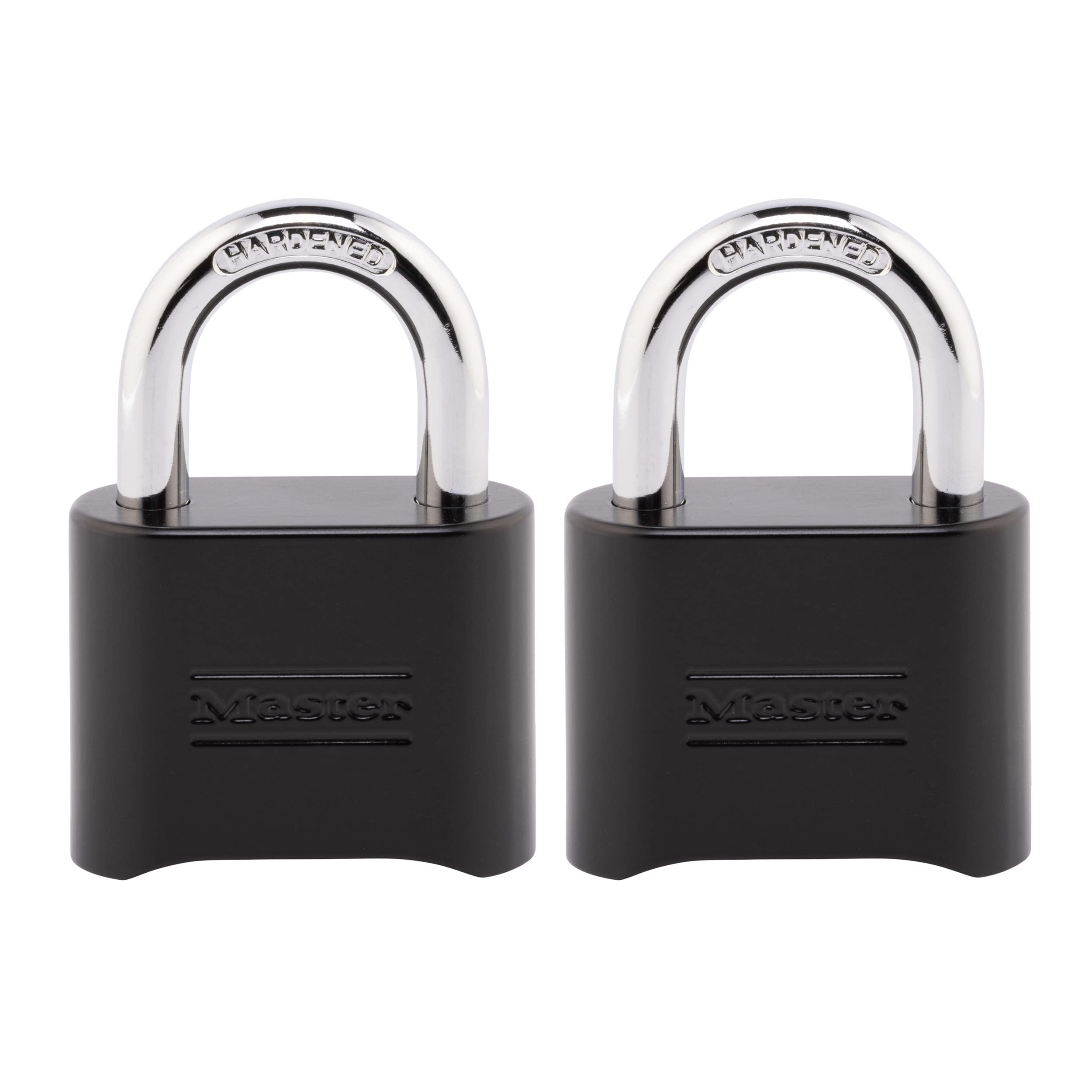 Master Lock candado 178EC2 frente del empaque mostrando el pack doble y beneficio de seguridad