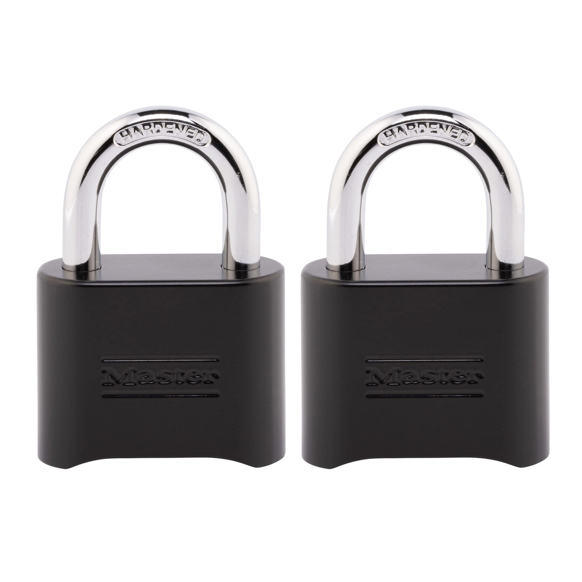 Master Lock candado 178EC2 frente del empaque mostrando el pack doble y beneficio de seguridad