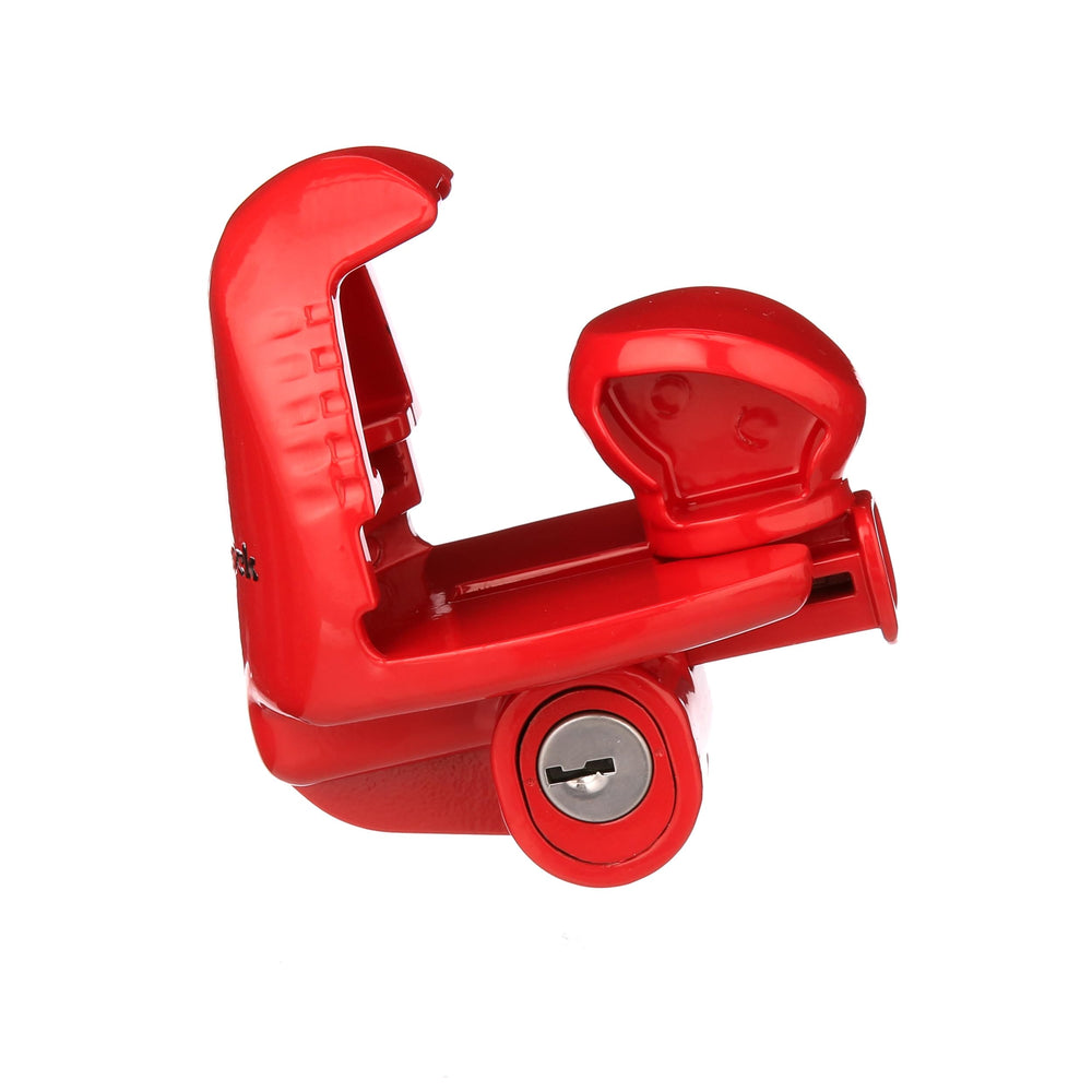 Master Lock 389DAT instalado en remolque demostrando seguridad y ajuste universal