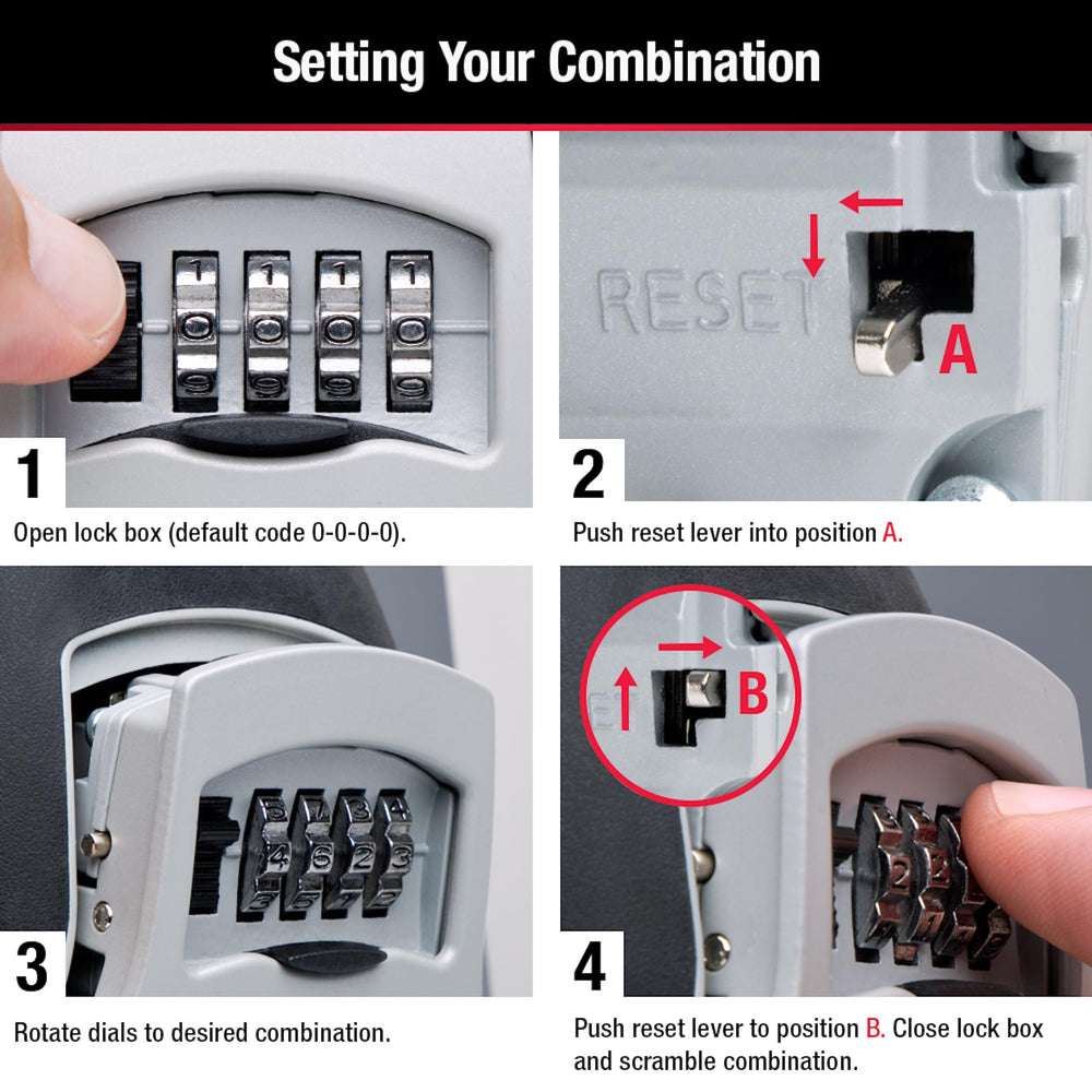 Master Lock instalada en entrada exterior resistente a la intemperie