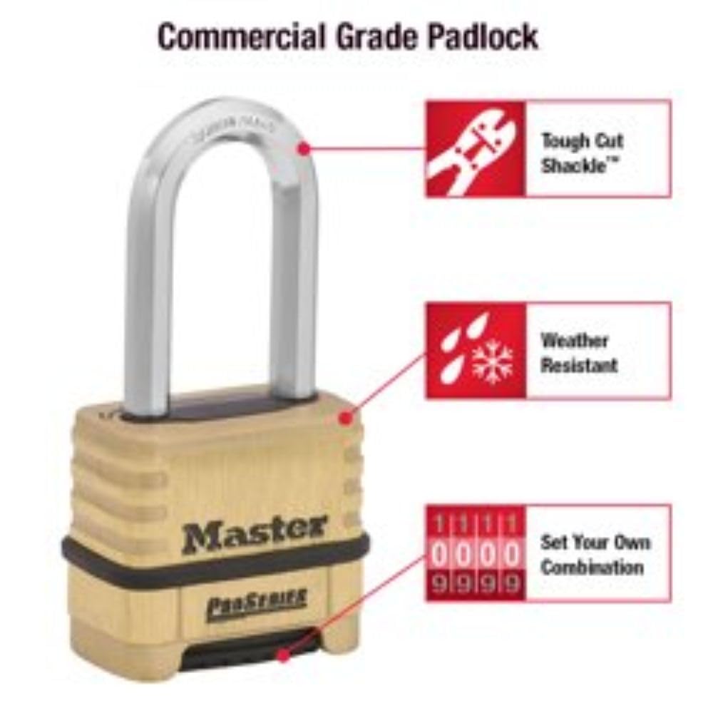 Master Lock grilleta de acero inoxidable con sello contra suciedad