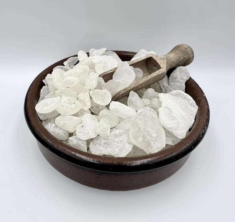 Mastic of Chios etiqueta indicando origen y resina 100% pura