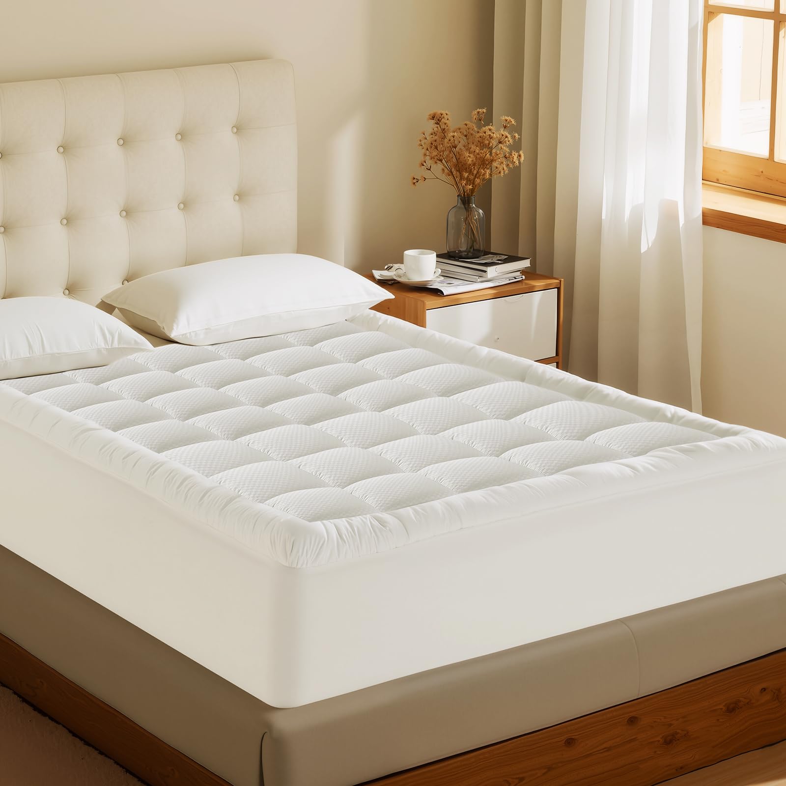 MATBEBY dormitorio estilizado mostrando funda resistente y limpia