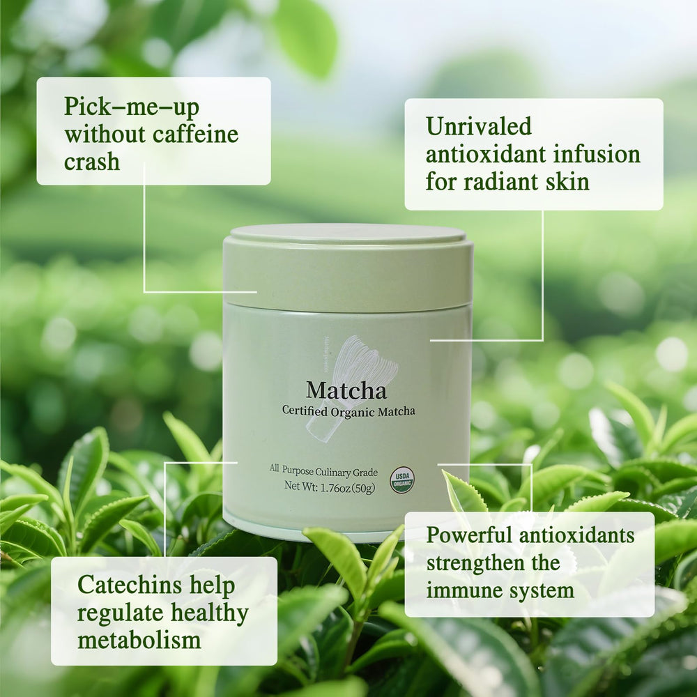 MatchAdmire latte preparado crema verde vibrante listo para servir