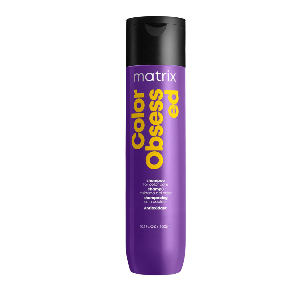 Matrix envase frontal mostrando marca y beneficio de conservación del color