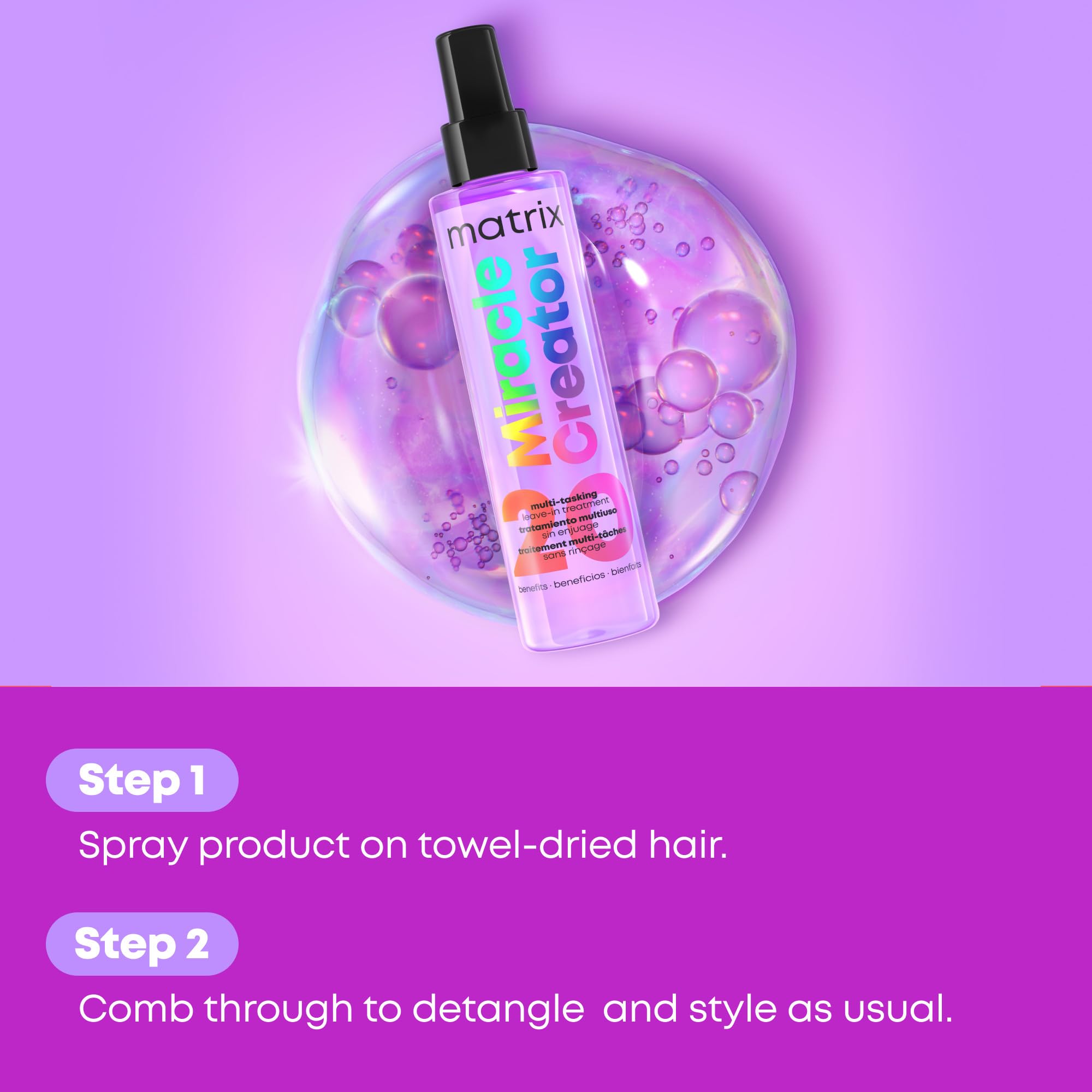 Matrix producto en rutina diaria para cabello manejable y brillante