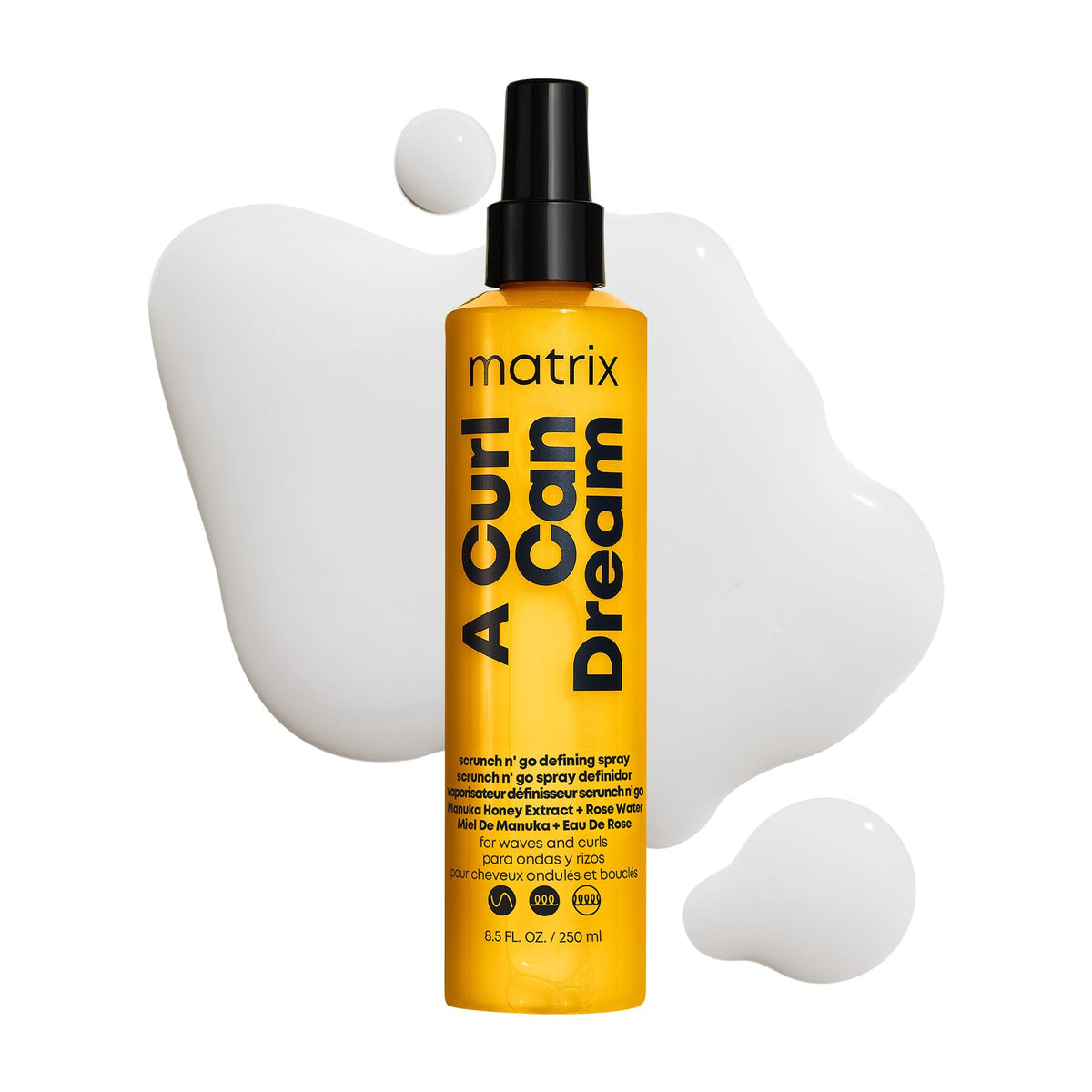 MATRIX spray definidor vista frontal con diseño y nombre visible, fácil identificación