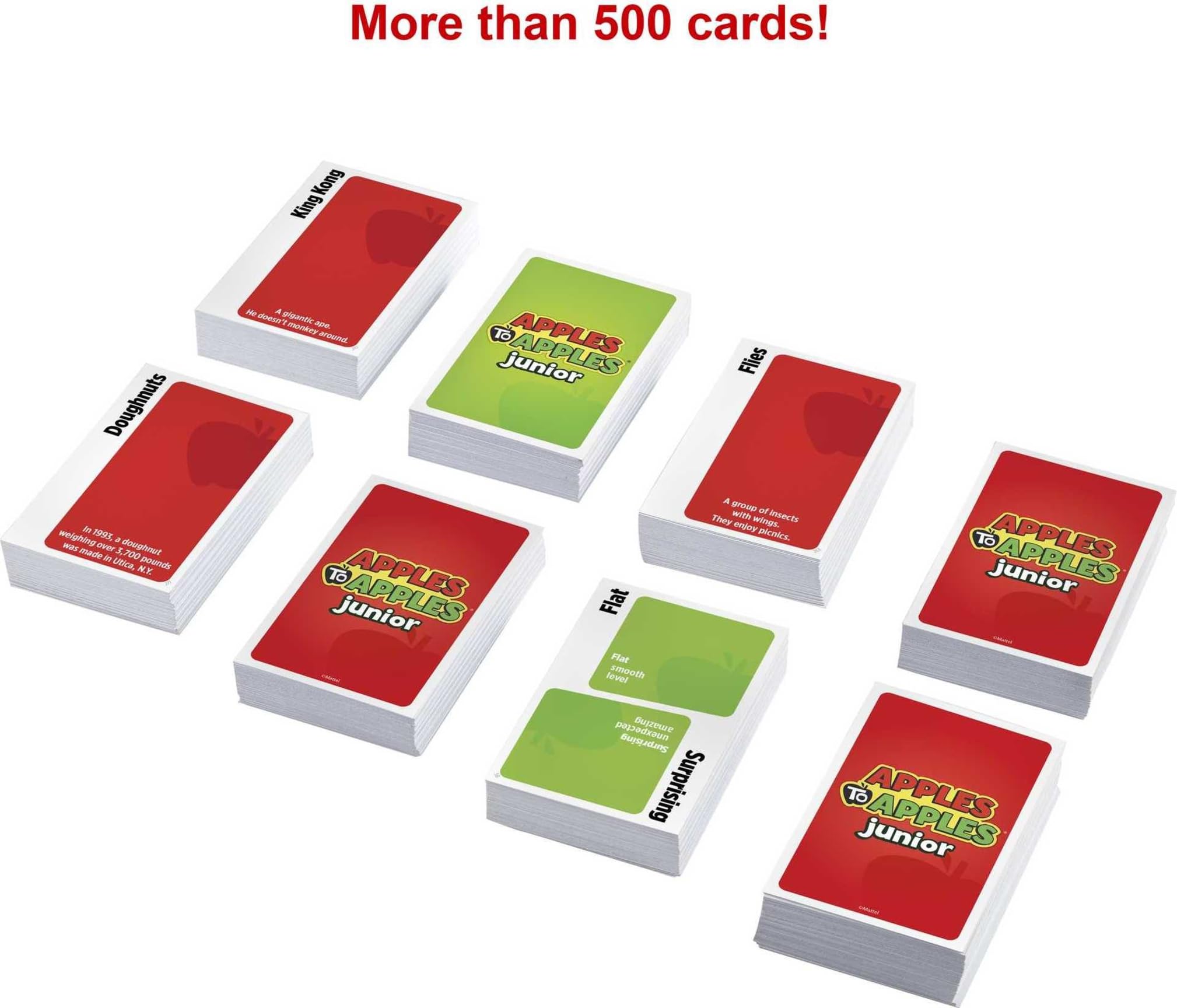 Mattel Games detalle de carta verde descriptiva que guía la ronda