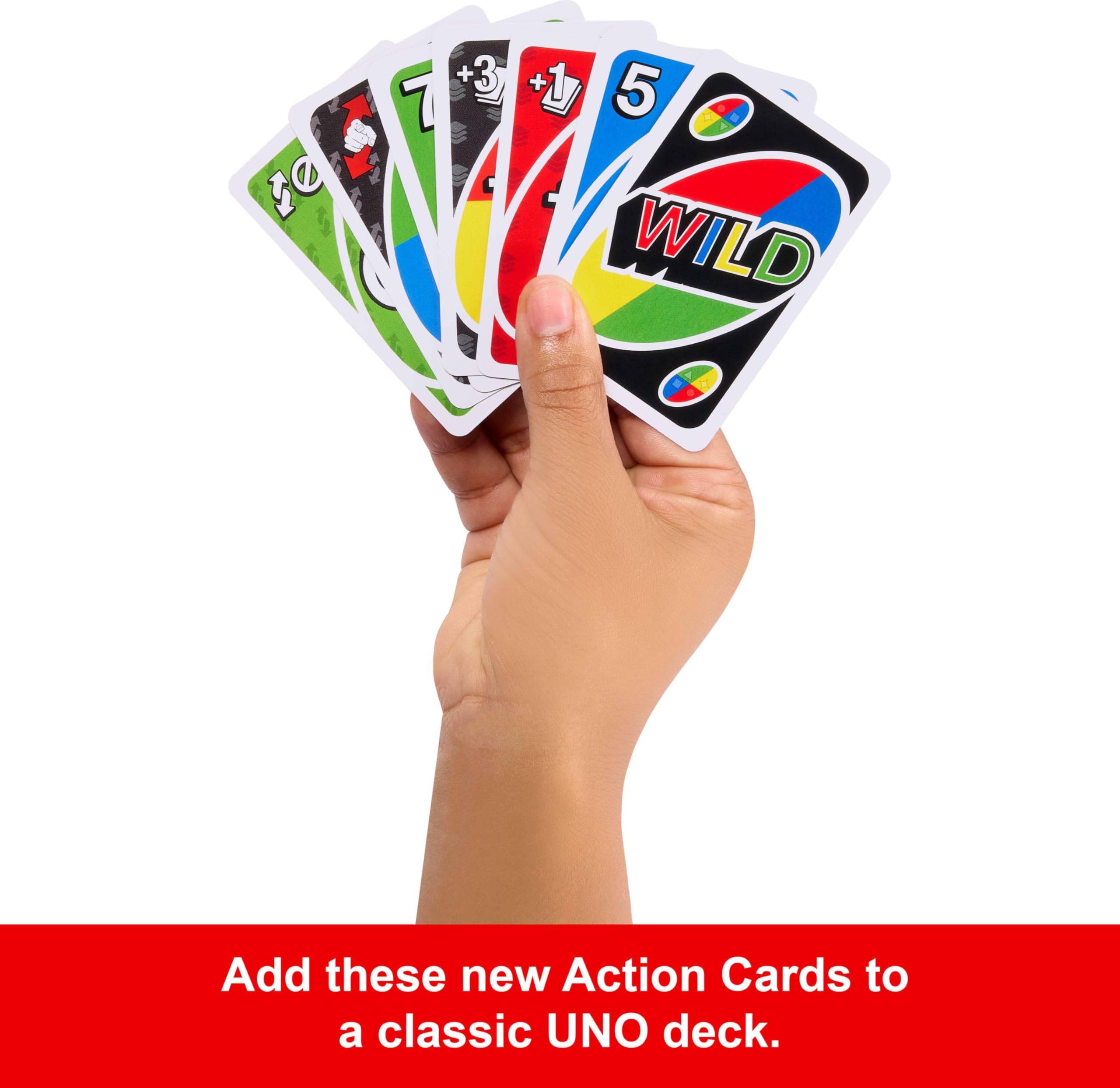 Mattel Games pack Stack mostrando cartas que fuerzan acumulación