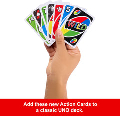 Mattel Games pack Stack mostrando cartas que fuerzan acumulación