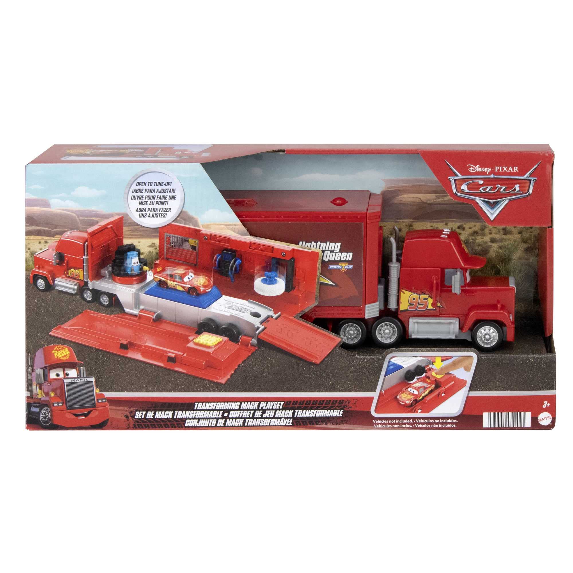 Mattel Mack decor and dashboard close-up highlighting movie-accurate detail and realism