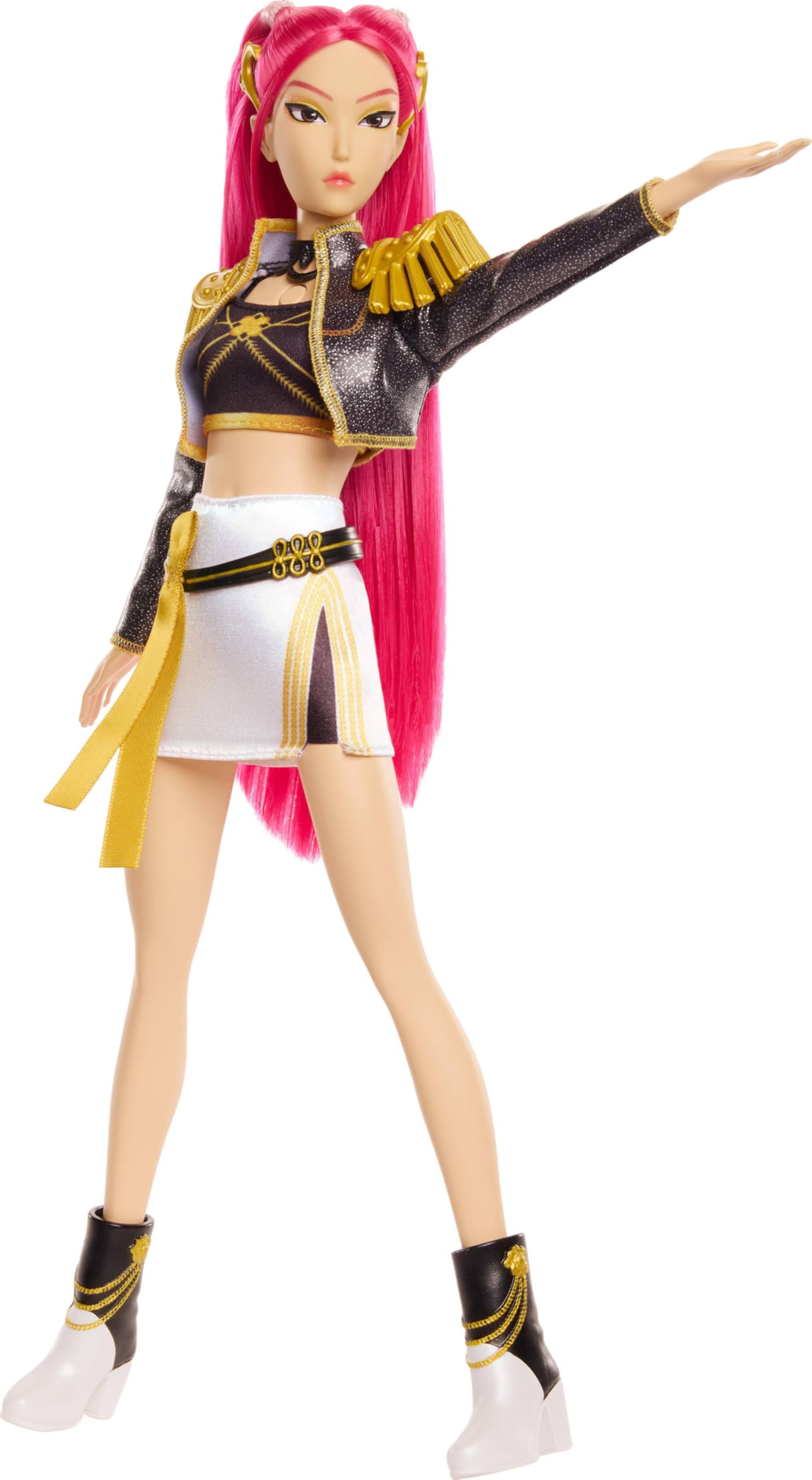 Mattel Games mira golden en pose de concierto demostrando articulación