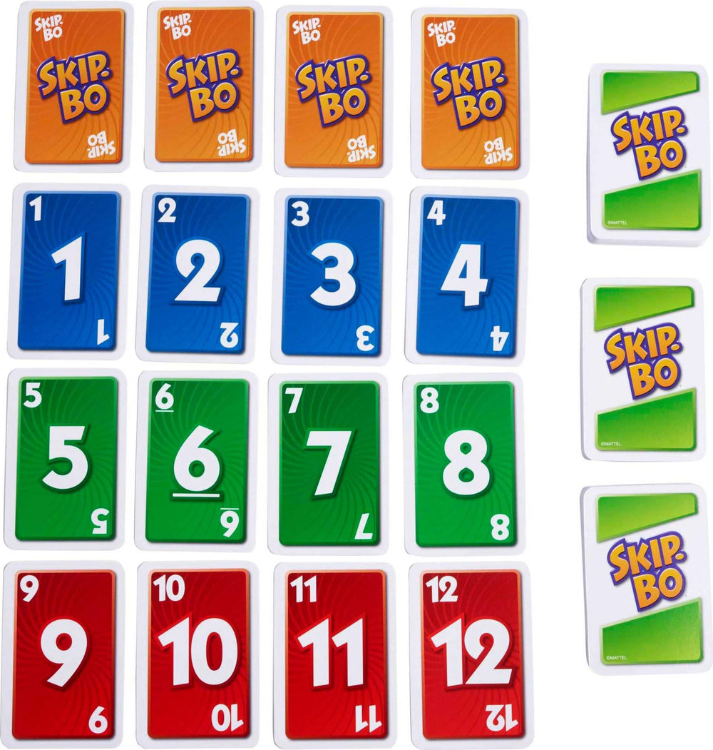 Mattel Games lata abierta con cartas ordenadas para transporte seguro