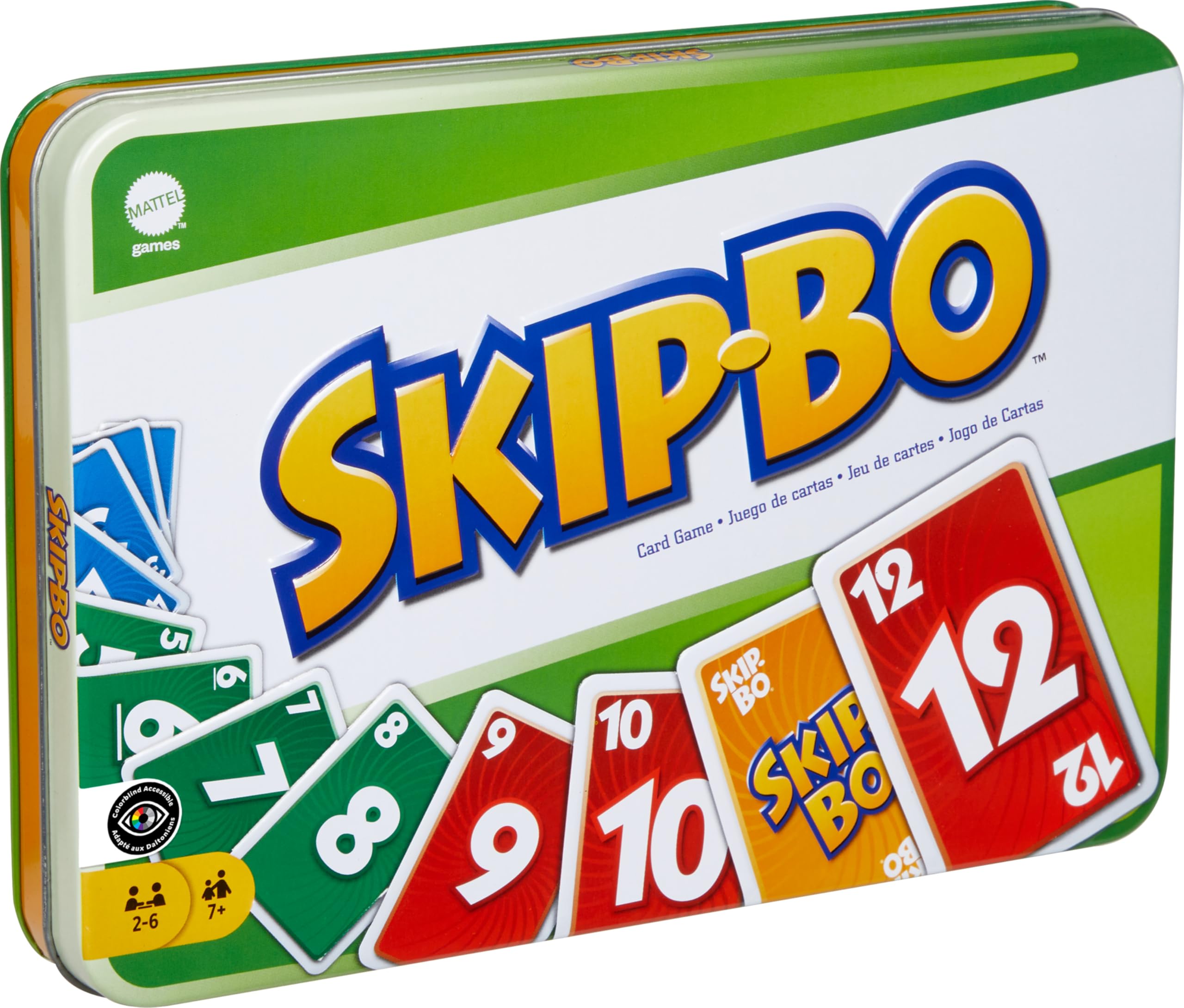 Mattel Games lata frontal con diseño y almacenamiento práctico
