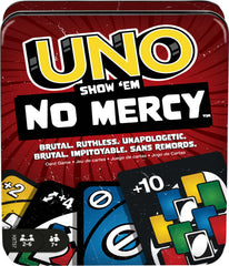 Mattel Games lata frontal del UNO Show 'em No Mercy para transporte seguro