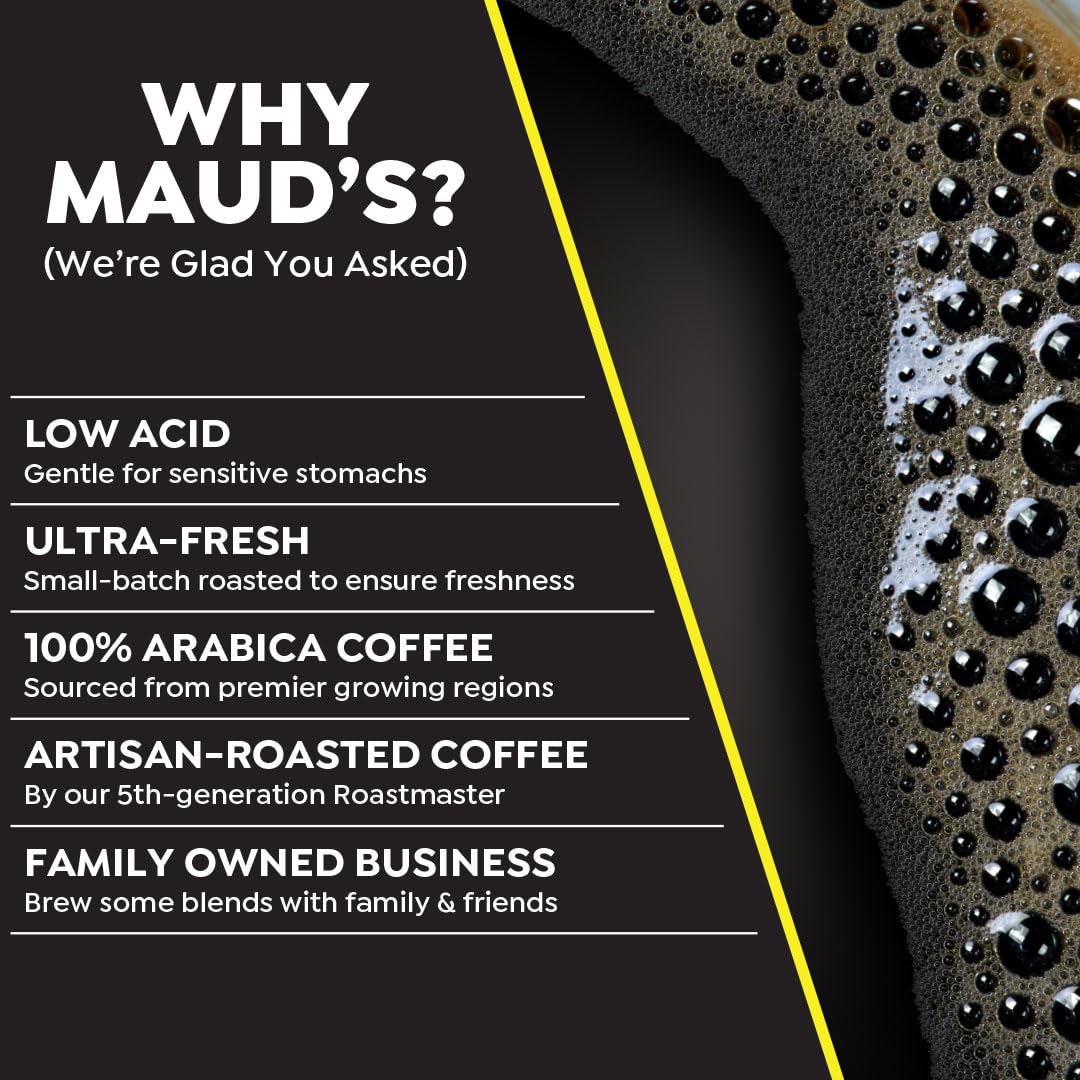 MAUD'S cápsula insertada en cafetera para extracción sencilla