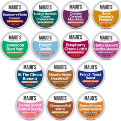 MAUD'S caja frontal del pack 80ct mostrando variedad y conveniencia