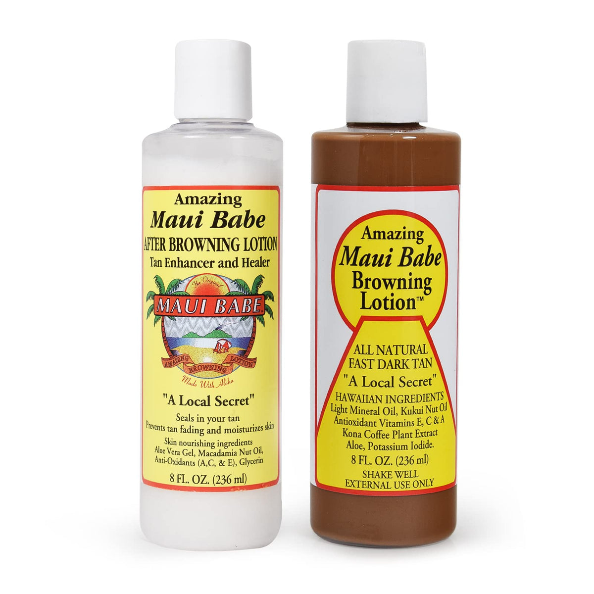 Maui Babe frontal pack de dos botellas, conveniencia y ahorro