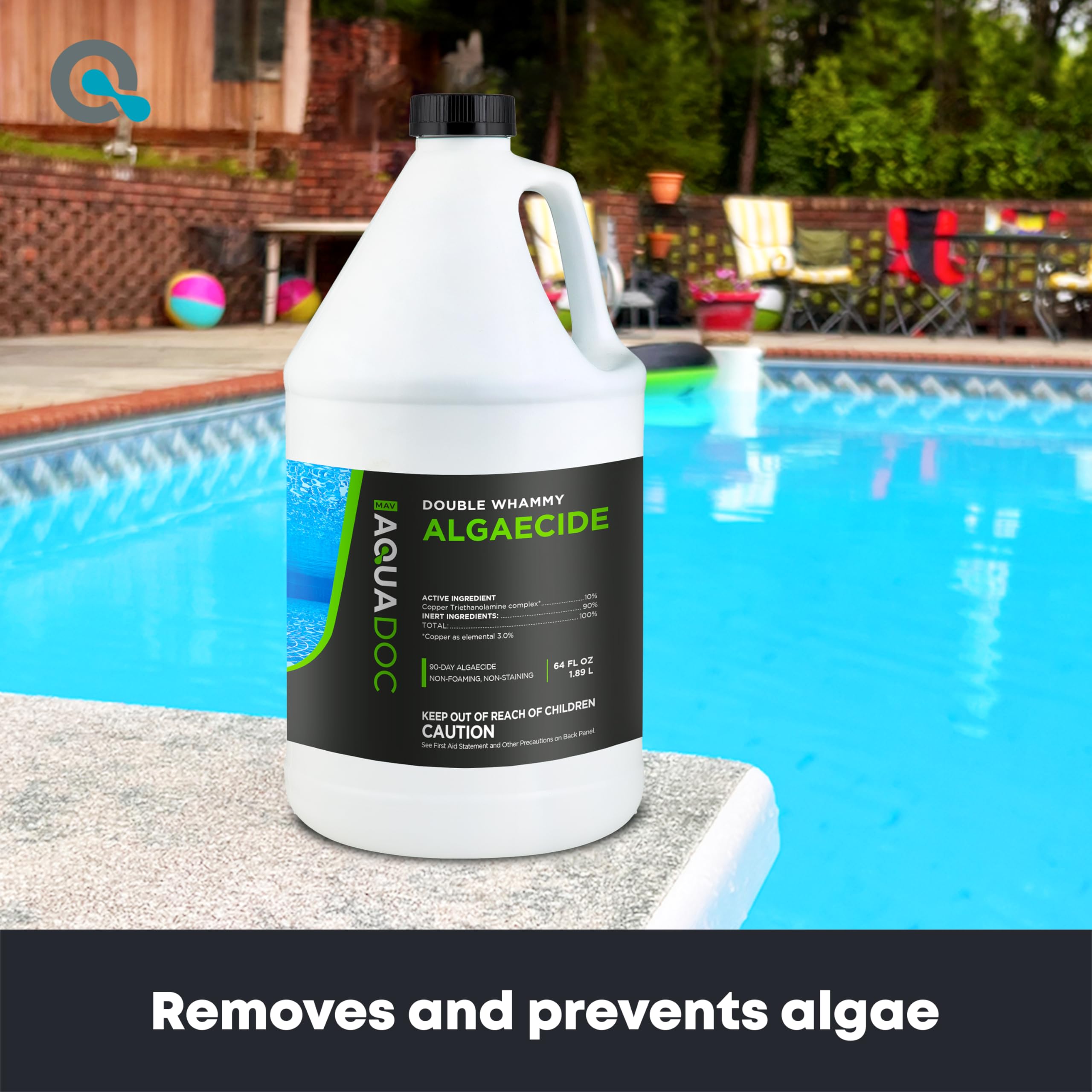 MAV AquaDoc etiqueta con instrucciones visibles y beneficios prácticos