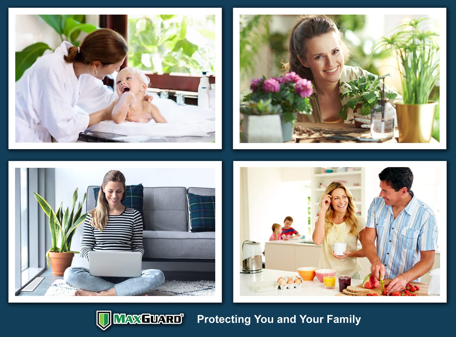 Maxguard tiras colocadas en cocina en ambiente hogareño para control seguro