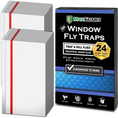 MaxGuard paquete frontal mostrando 24 trampas adhesivas, solución sin químicos