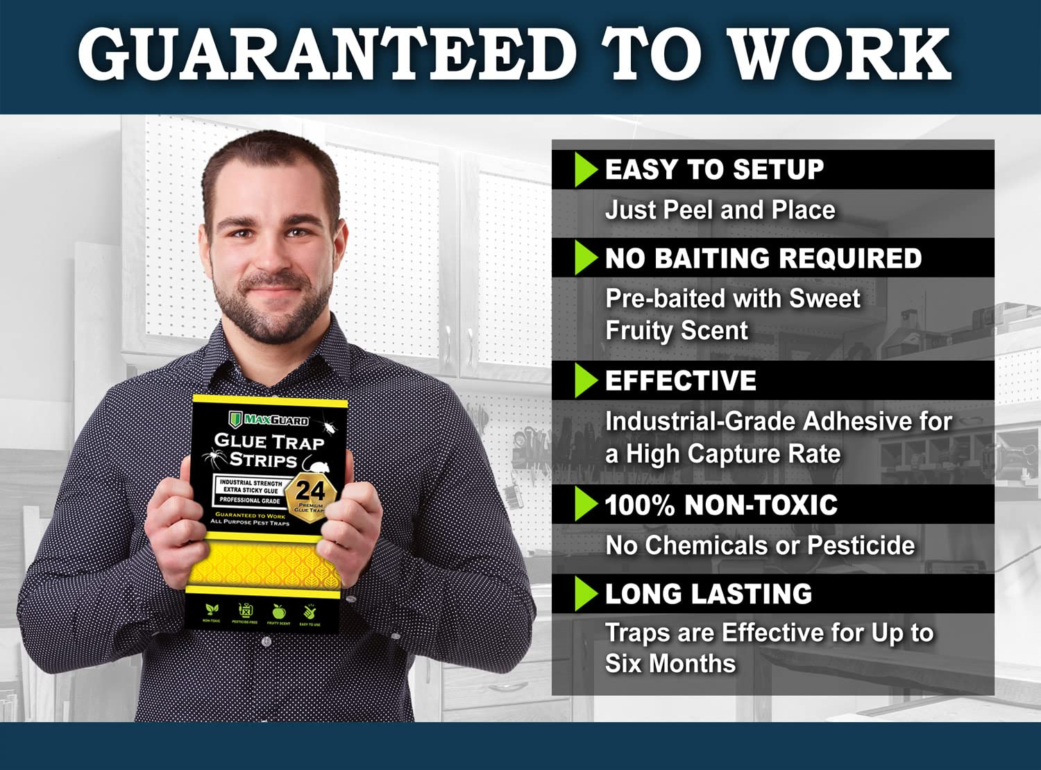 Maxguard primer plano del adhesivo extra pegajoso mostrando textura efectiva