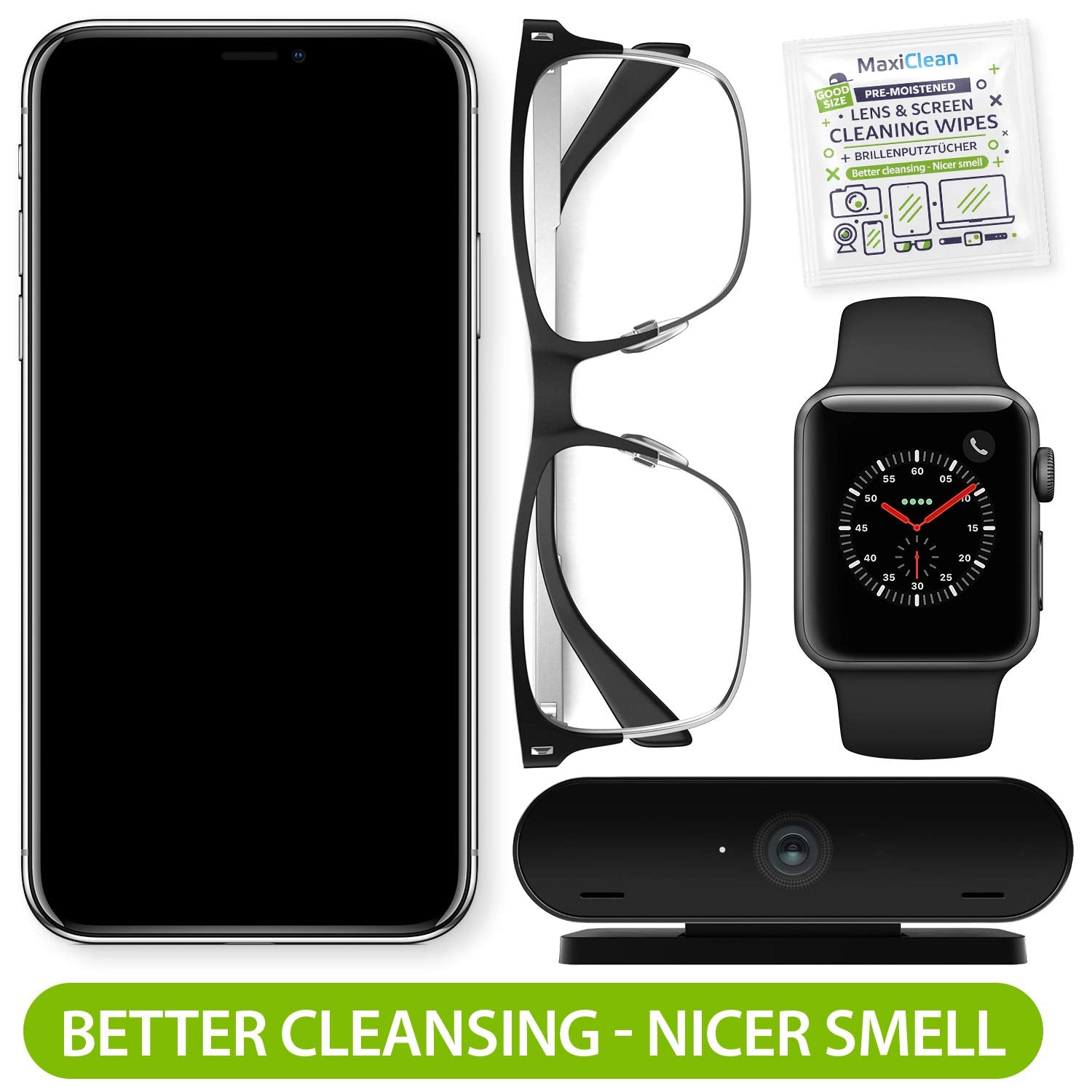 Maxi Clean primer plano del tejido no tejido, suave y compostable