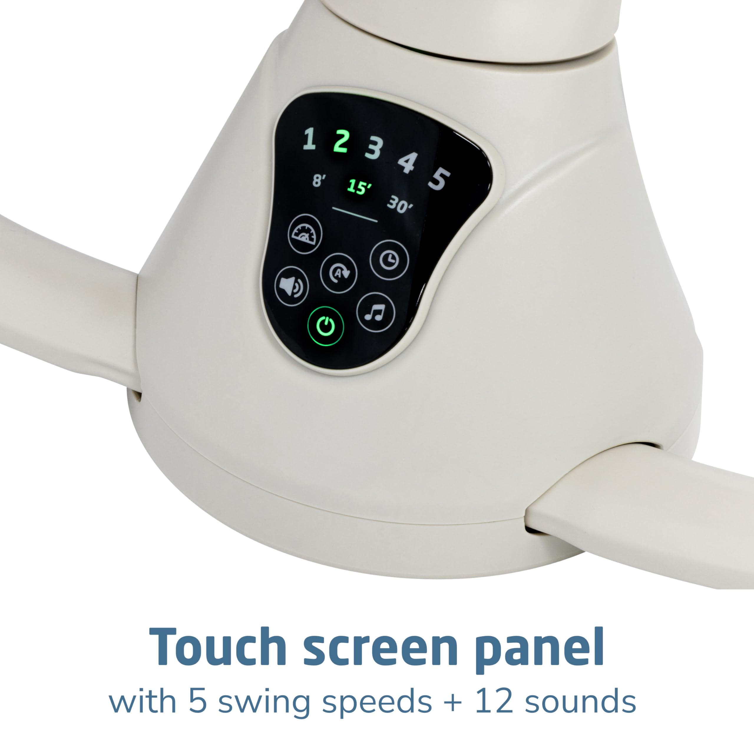 Maxi-Cosi Cassia rotating 360 degrees with baby engaged and comfort