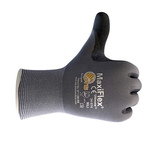 MaxiFlex caja abierta con doce guantes limpiados listos para usar