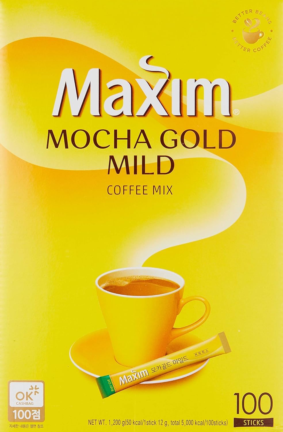 Maxim empaque frontal mostrando la marca y conveniencia