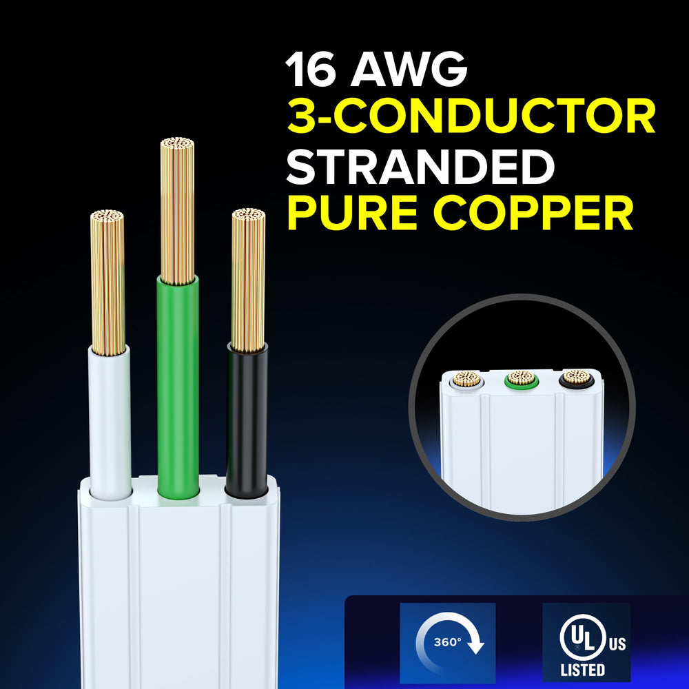 Maximm textura del cable 16 AWG destacando conductores de cobre y durabilidad