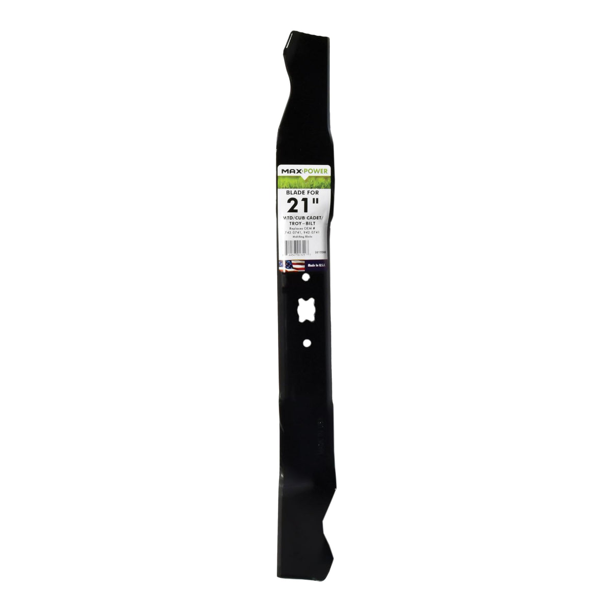 Maxpower cuchilla frontal mostrando perfil y longitud, mejora el corte