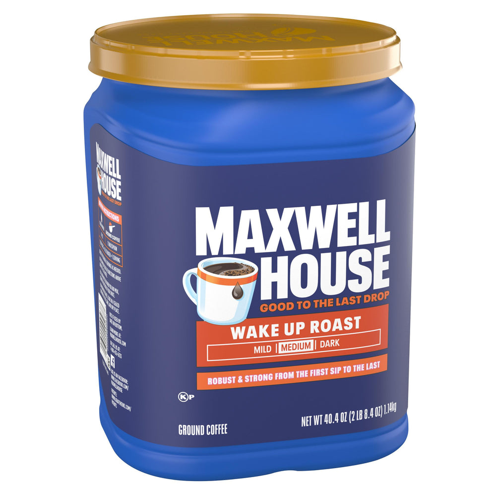 Maxwell House comparación de tamaño lata grande para ahorro y stock