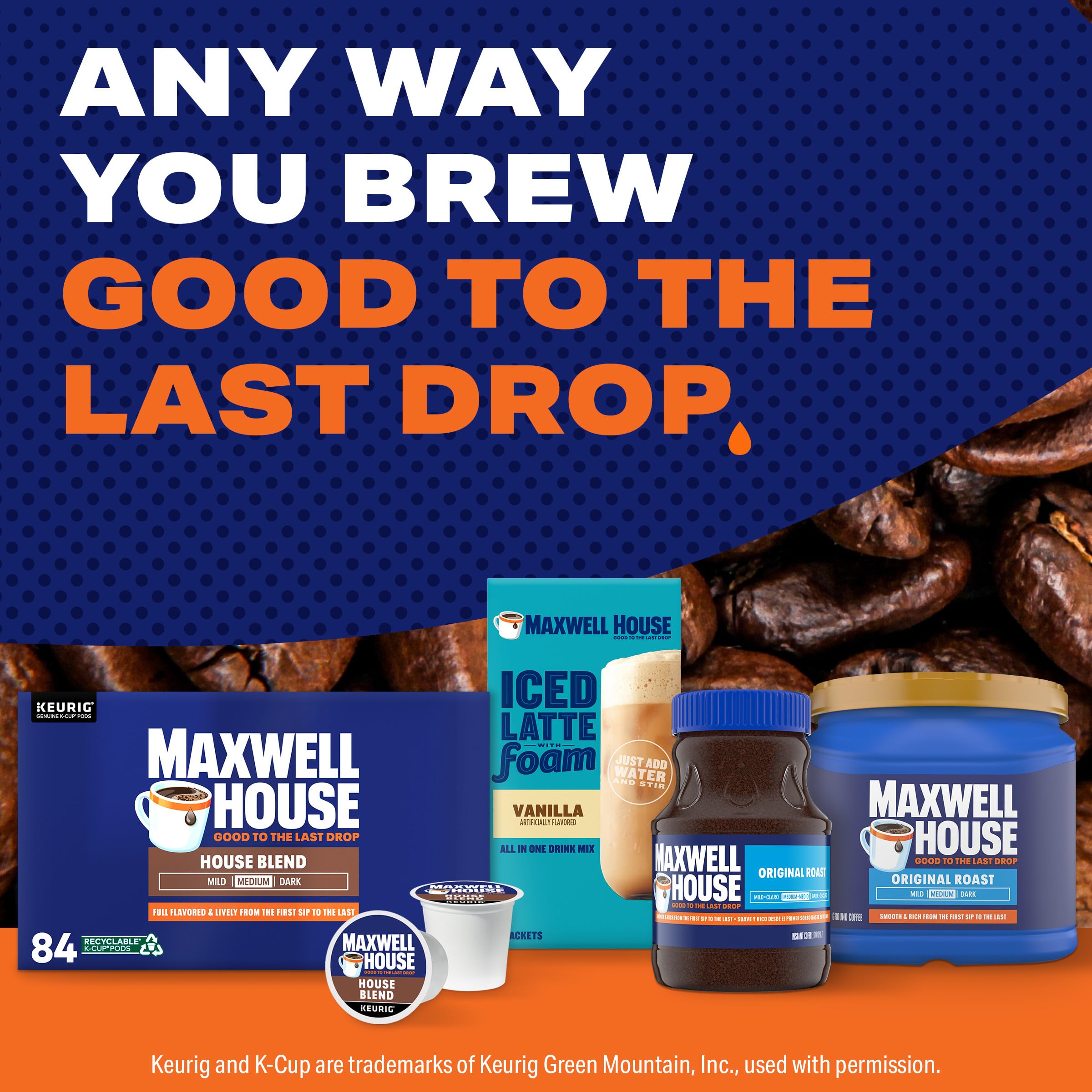Maxwell House ambiente de oficina con cápsulas, conveniencia para equipos