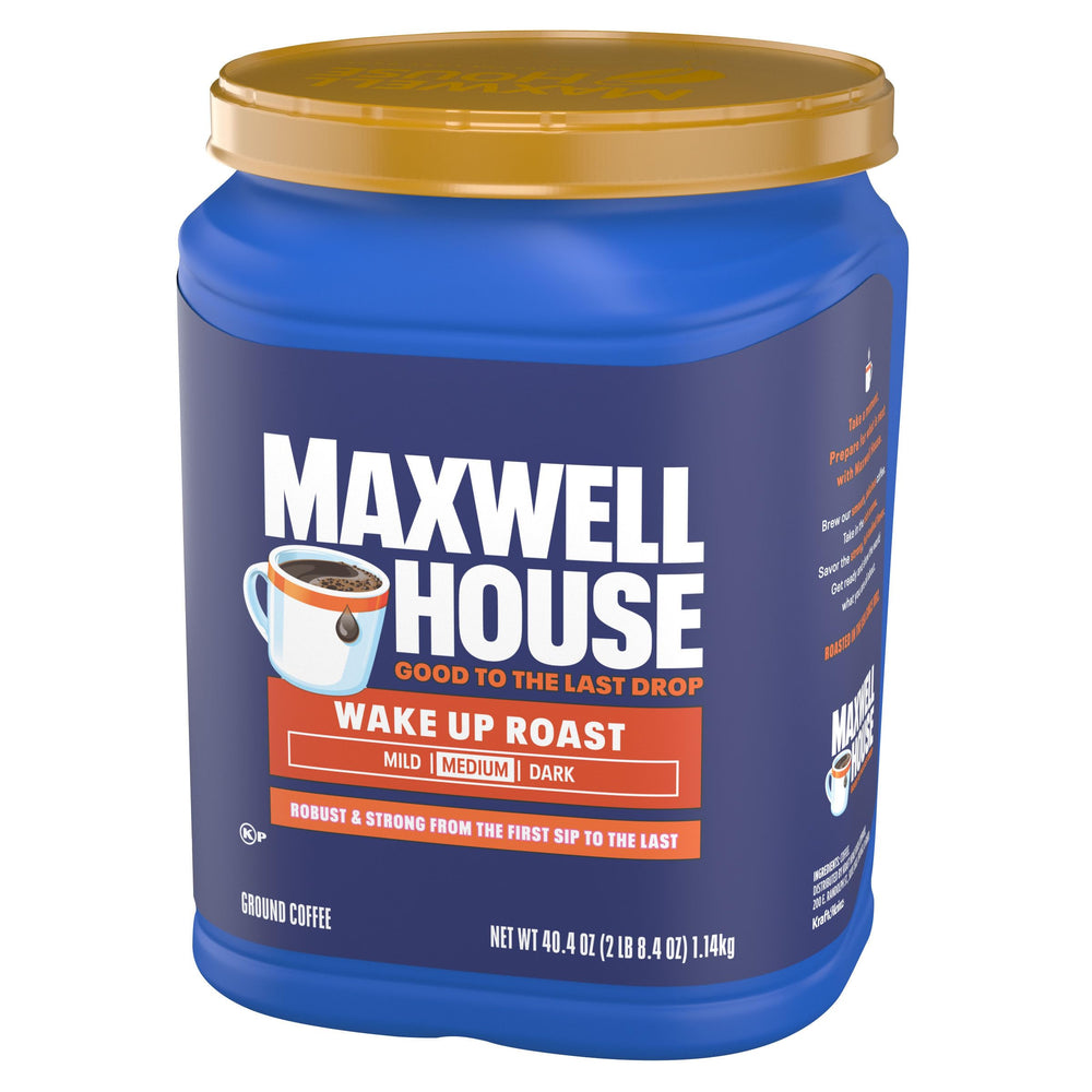 Maxwell House etiqueta detalle que destaca tueste medio y kosher
