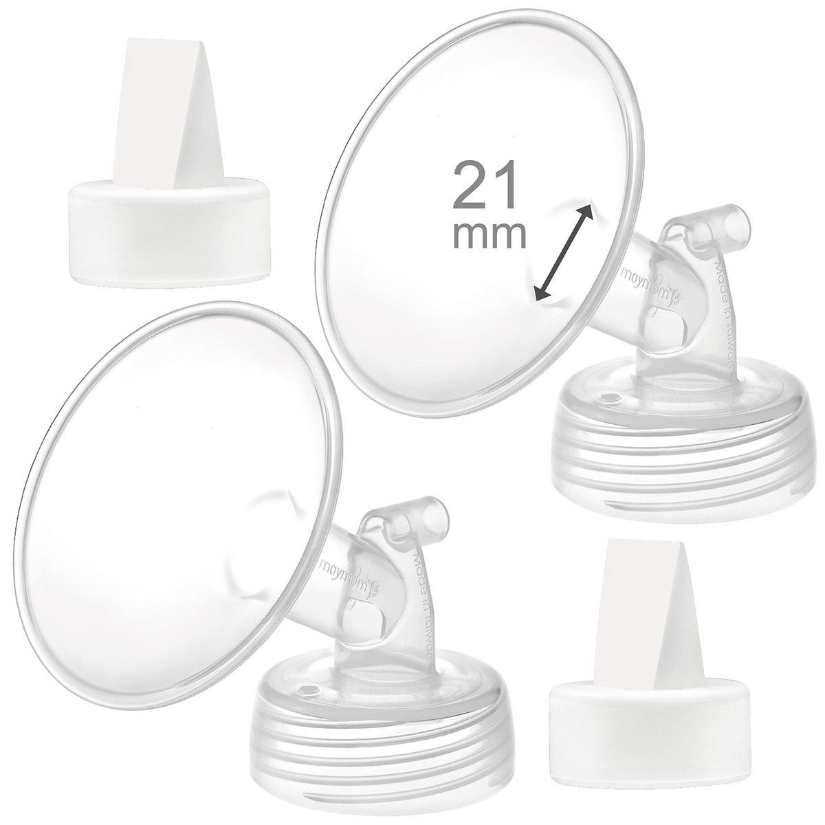 Maymom flange 21mm frontal mostrando diseño y compatibilidad para mejor sellado