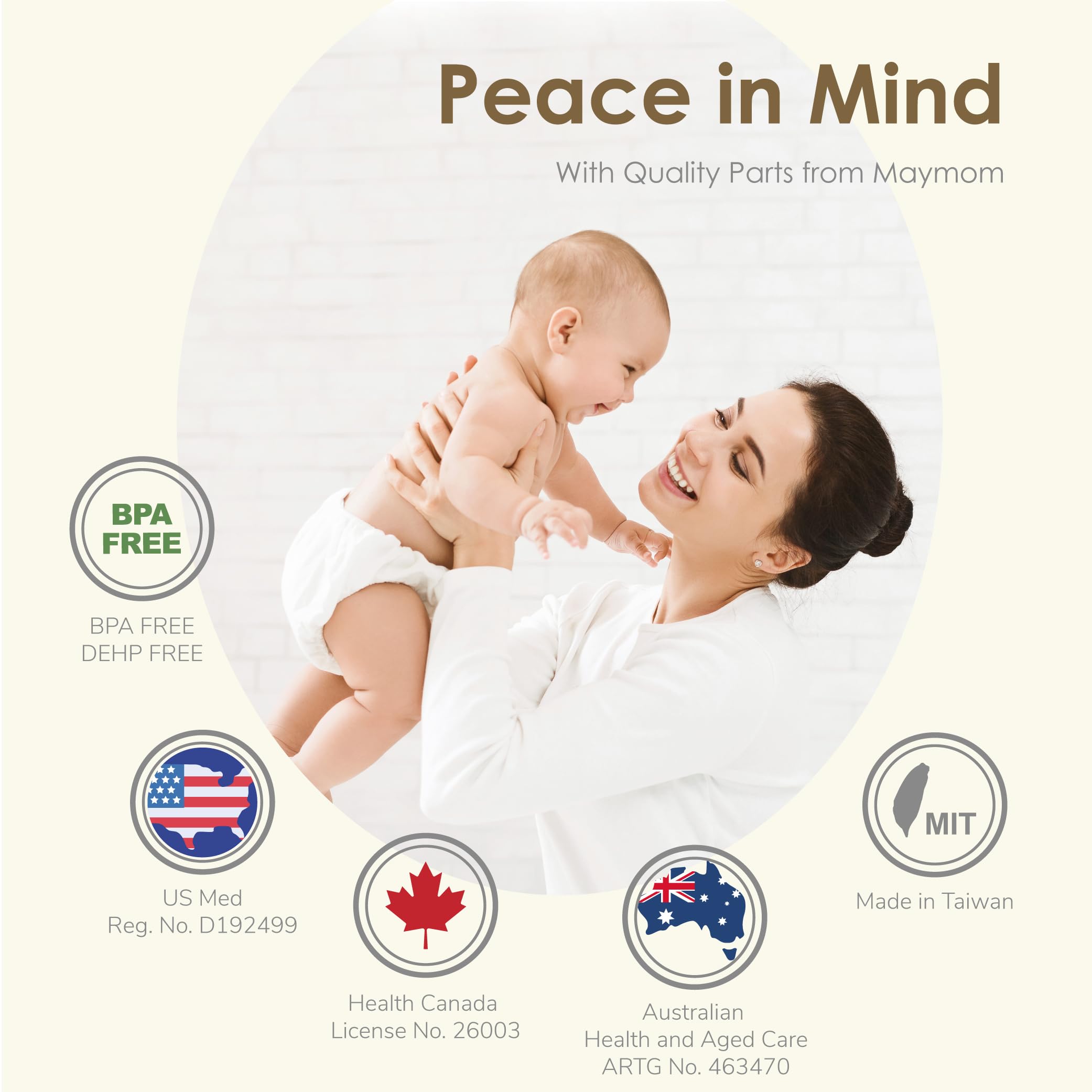 Maymom flange primer plano textura suave para comodidad del pecho