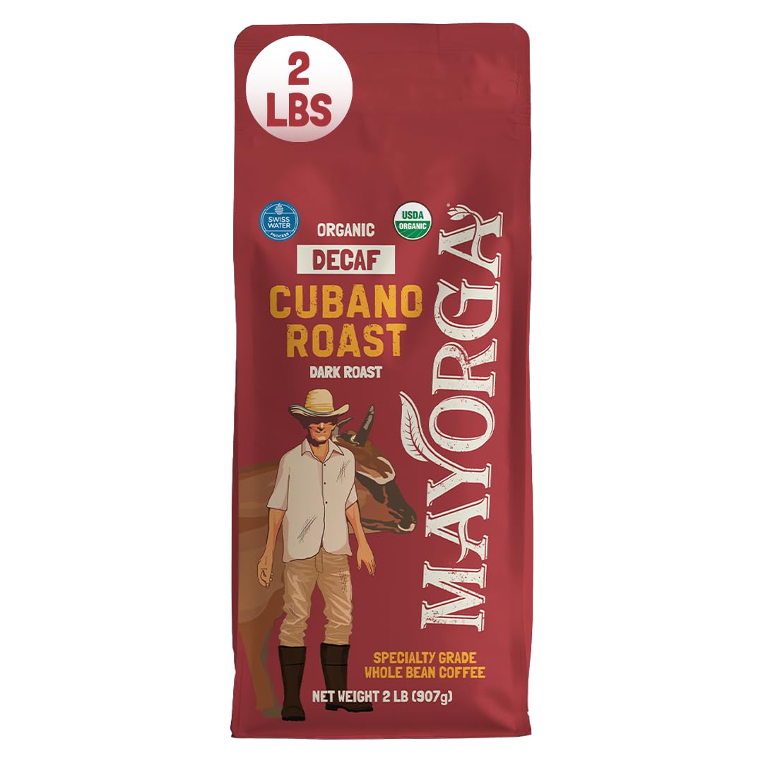 Mayorga bolsa frontal 2 lb mostrando marca y tueste oscuro, conveniencia en cantidad