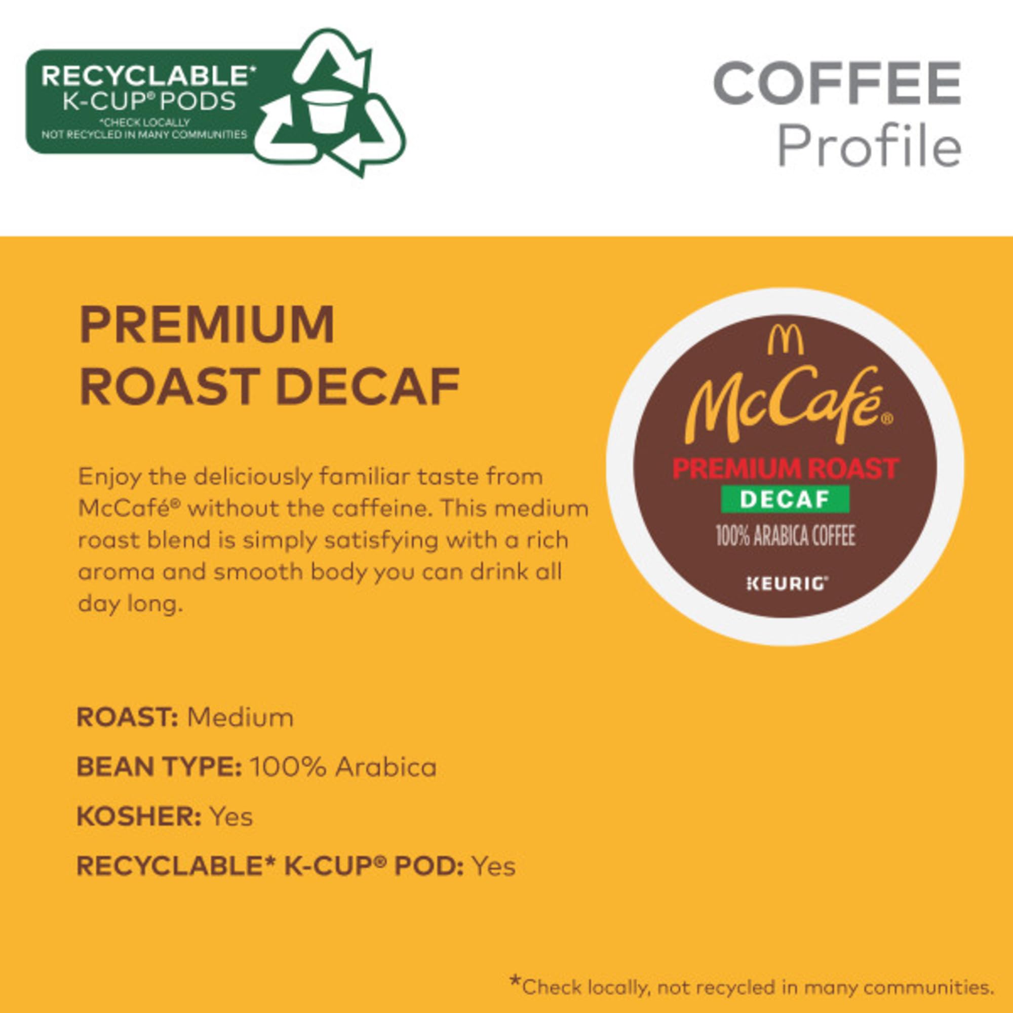 McCafé close-up of a K-Cup pod top highlighting single-serve design