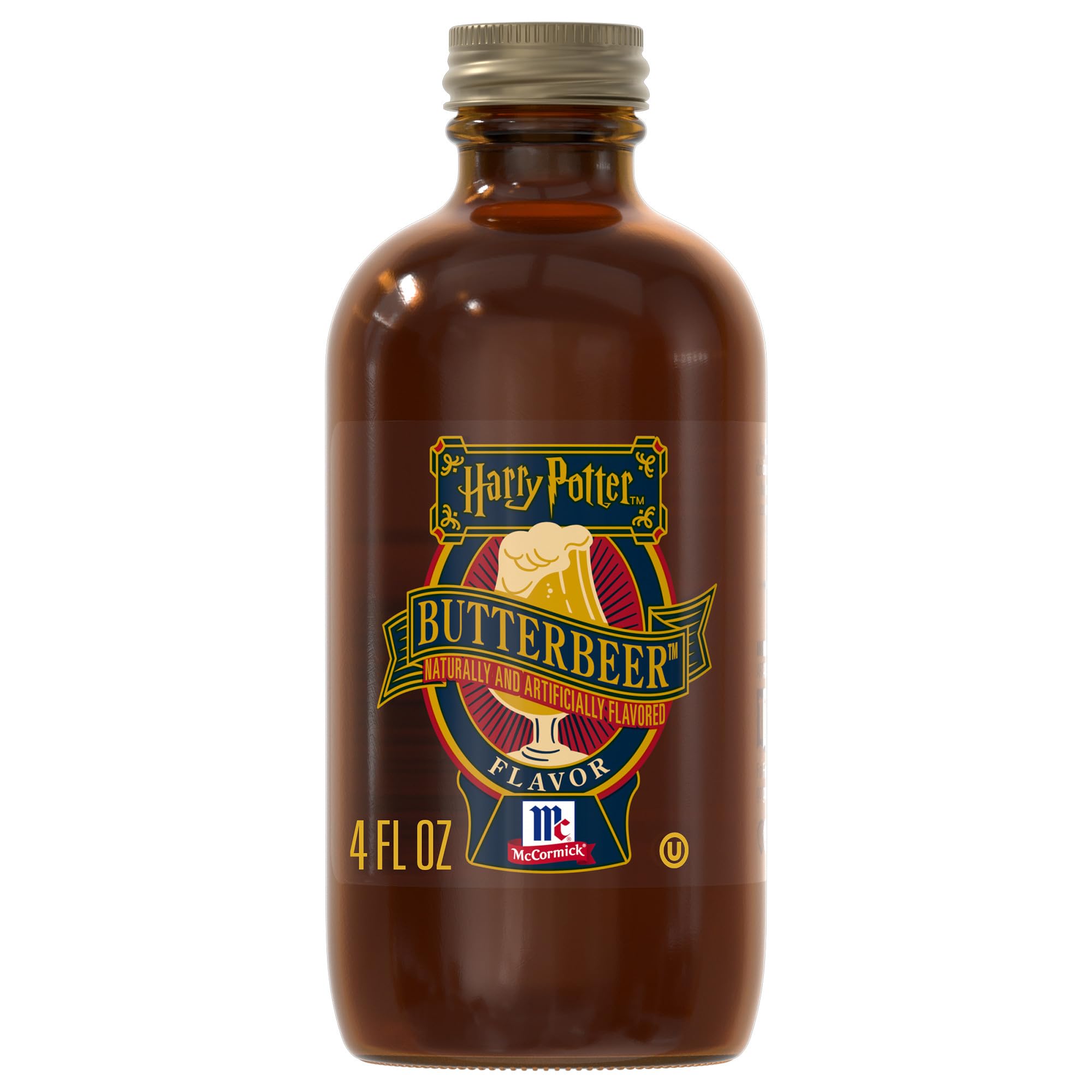 McCormick frasco Butterbeer frente mostrando tamaño y uso práctico
