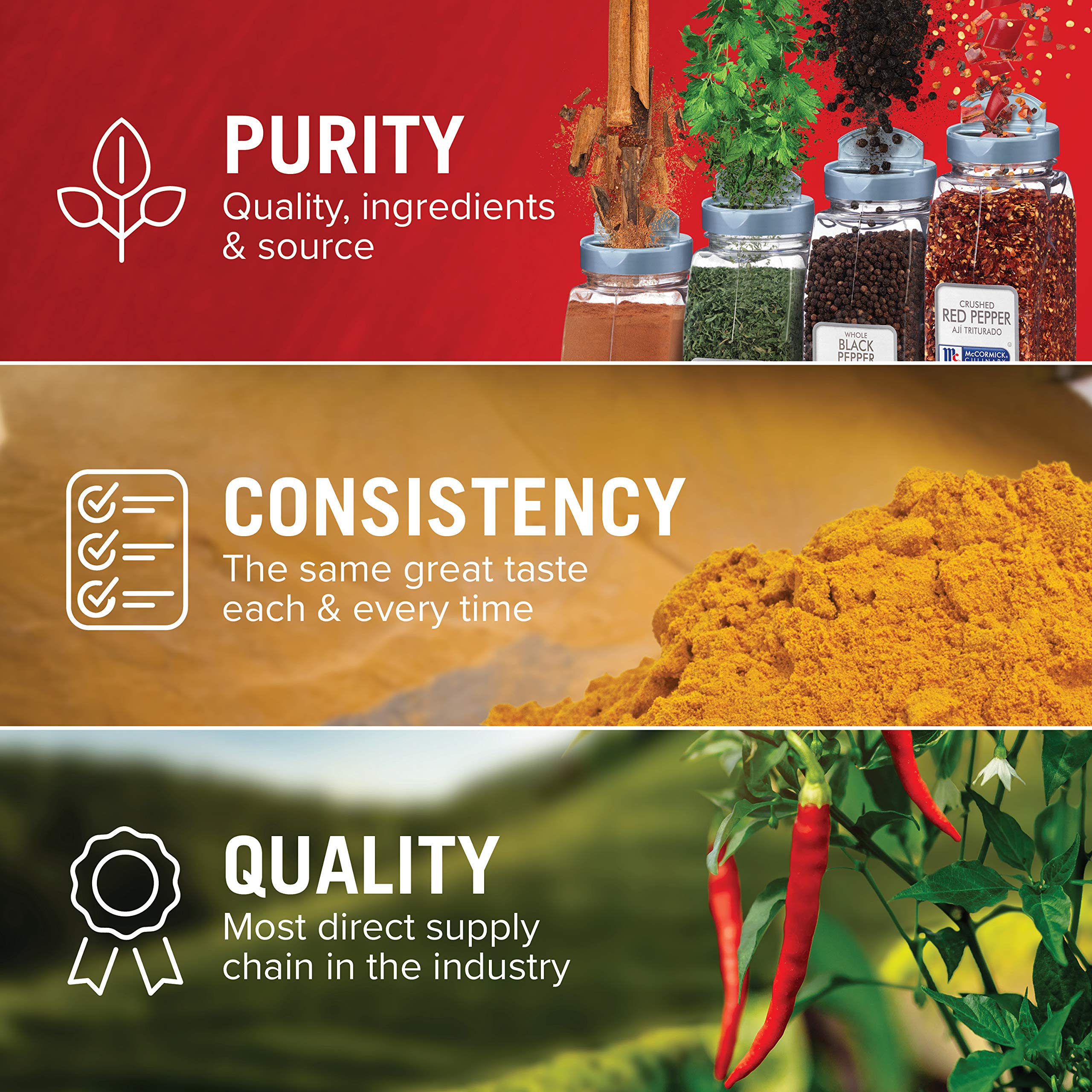 McCormick Culinary etiqueta visible y sello Kosher para confianza dietaria