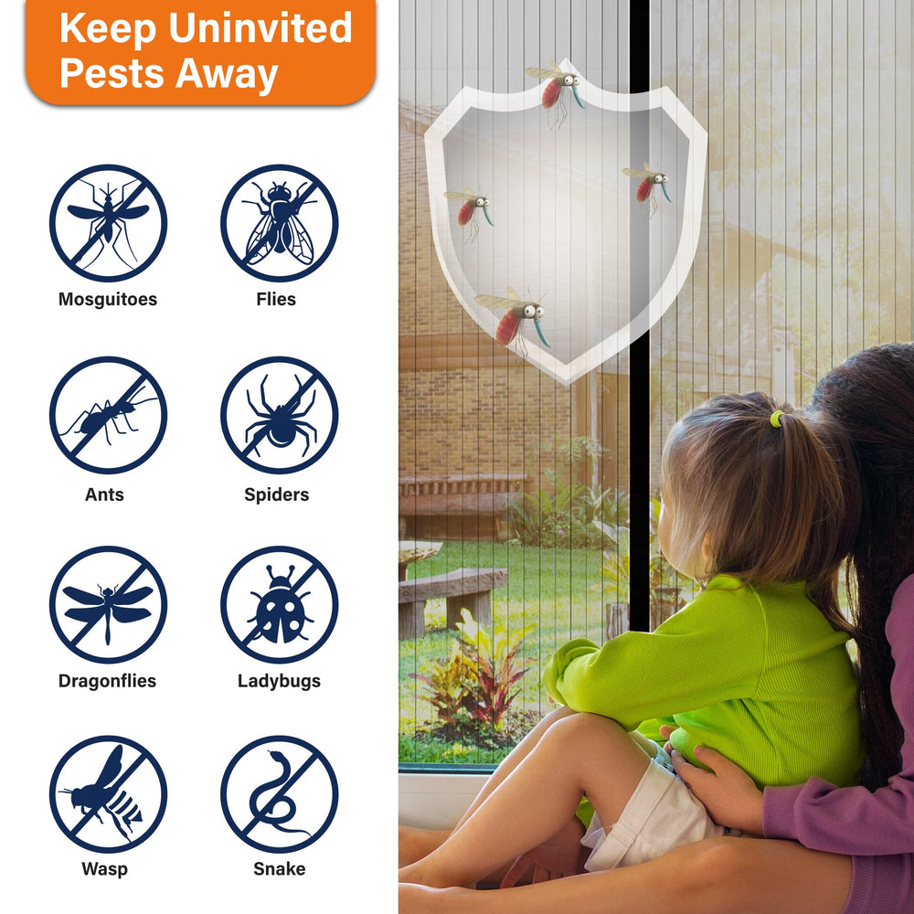 Mdavo mosquitera comparada con persona para visualizar tamaño y ajuste