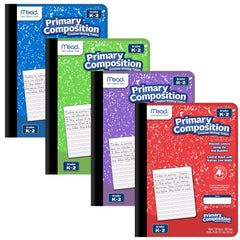 Mead cuaderno frontal mostrando colores surtidos y organización fácil